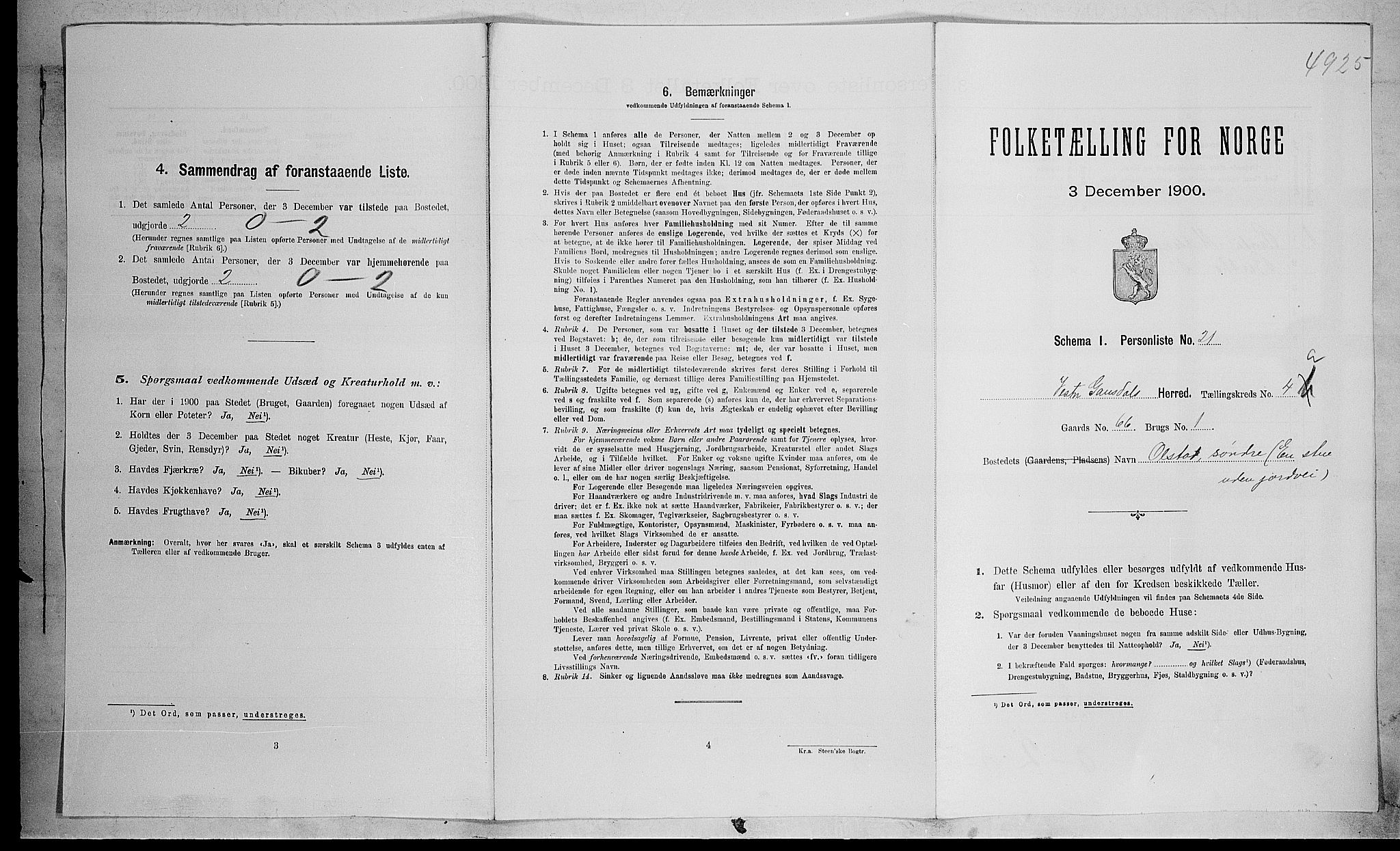 SAH, Folketelling 1900 for 0523 Vestre Gausdal herred, 1900, s. 551