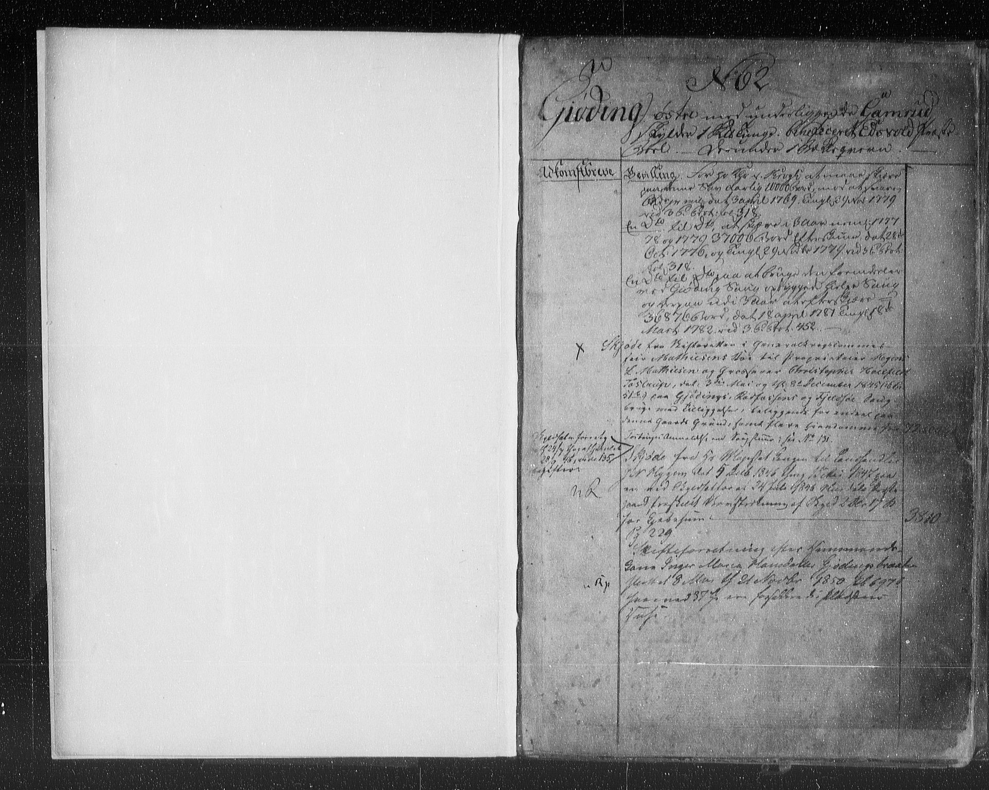 Eidsvoll tingrett, SAO/A-10371/G/Ga/Gaa/L0002: Panteregister nr. A 2, 1748-1853, s. 1