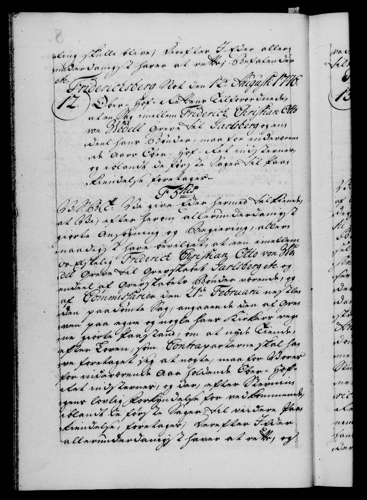 Danske Kanselli 1572-1799, AV/RA-EA-3023/F/Fc/Fca/Fcab/L0031: Norske tegnelser, 1746-1748, s. 8b