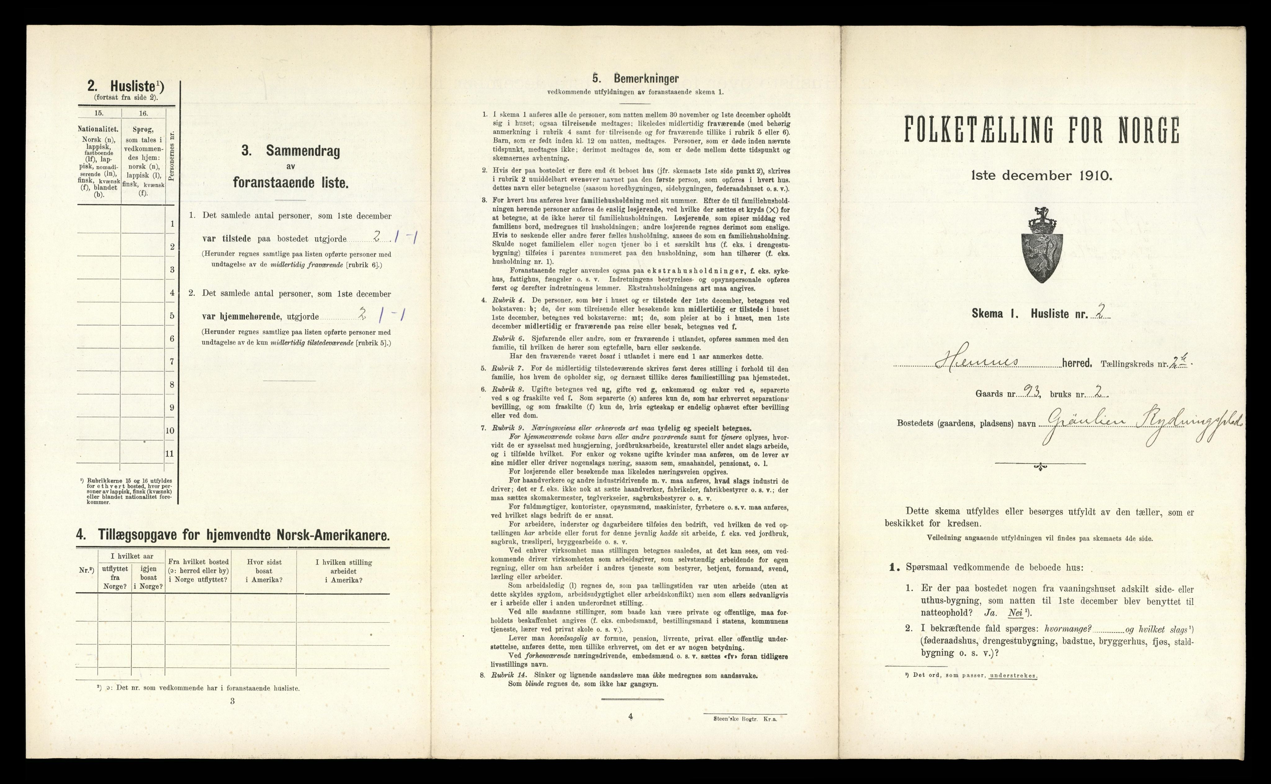 RA, Folketelling 1910 for 1832 Hemnes herred, 1910, s. 798