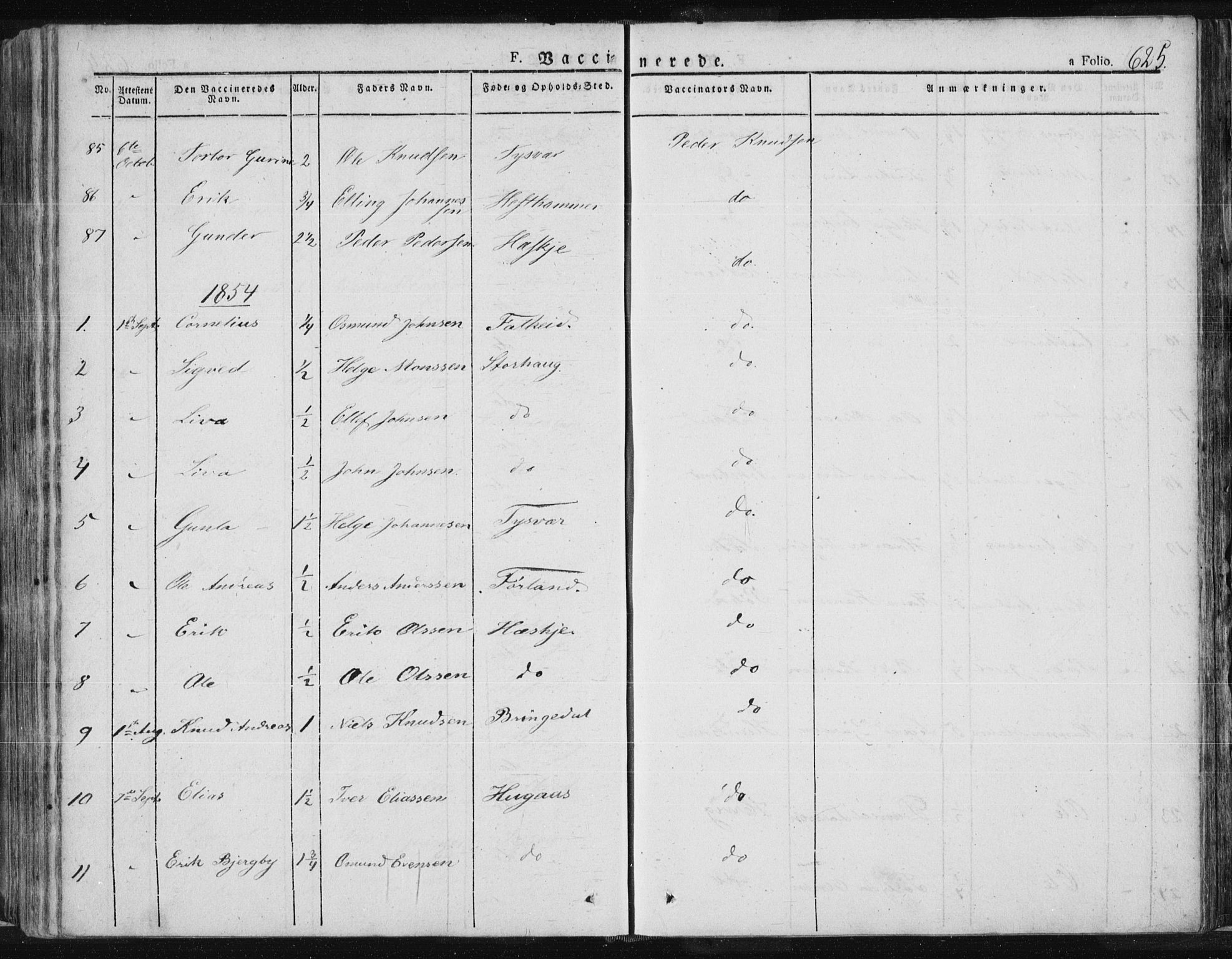 Tysvær sokneprestkontor, SAST/A -101864/H/Ha/Haa/L0001: Ministerialbok nr. A 1.2, 1831-1856, s. 625
