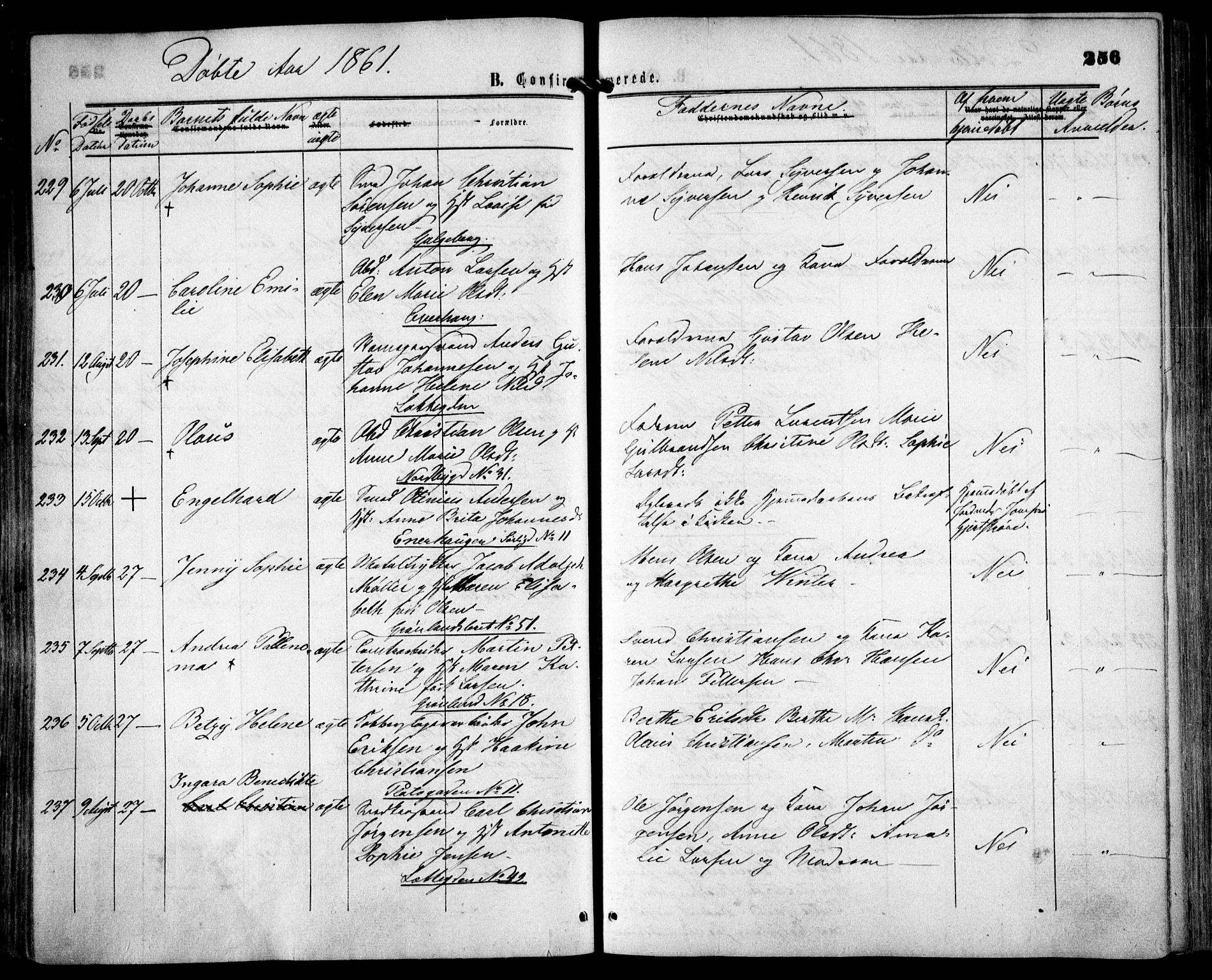 Grønland prestekontor Kirkebøker, AV/SAO-A-10848/F/Fa/L0001: Ministerialbok nr. 1, 1859-1861, s. 256