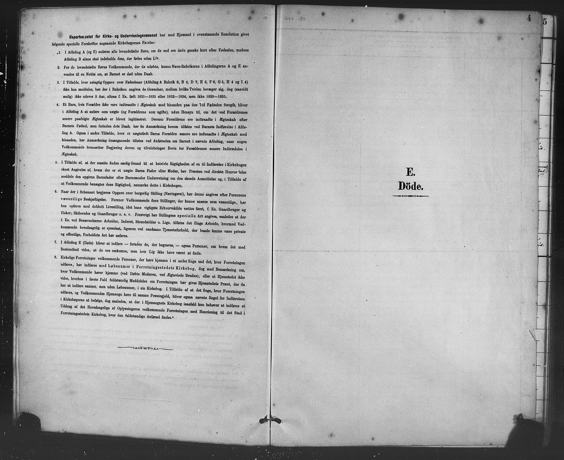 Johanneskirken sokneprestembete, SAB/A-76001/H/Hab: Klokkerbok nr. D 1, 1885-1915, s. 4