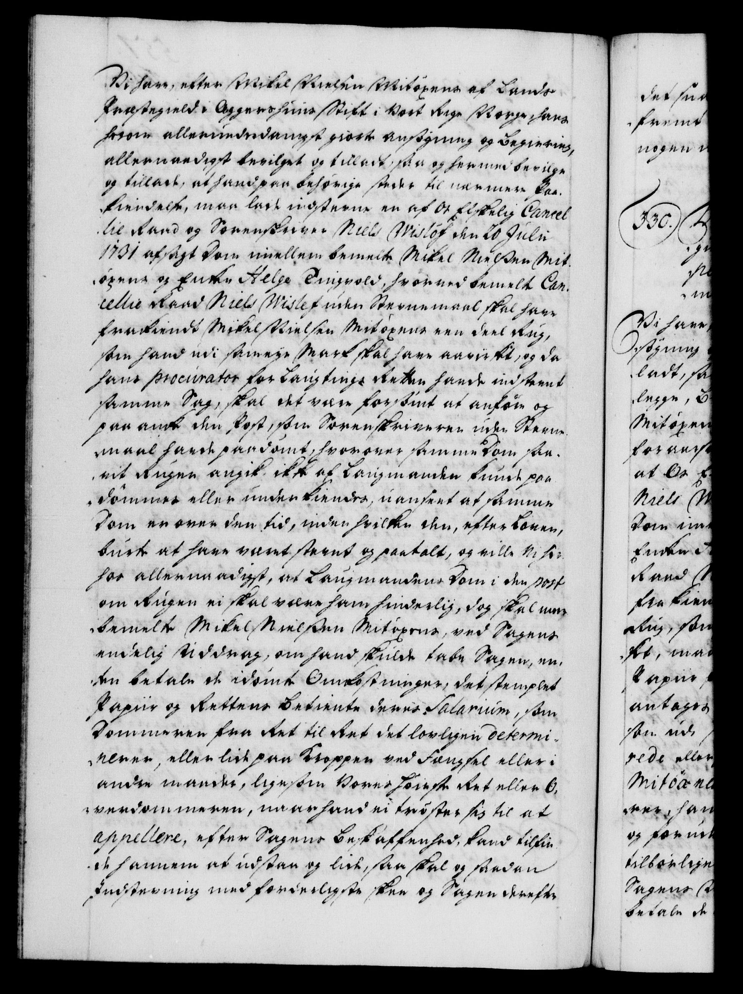 Danske Kanselli 1572-1799, AV/RA-EA-3023/F/Fc/Fca/Fcaa/L0028: Norske registre, 1733-1734, s. 551b