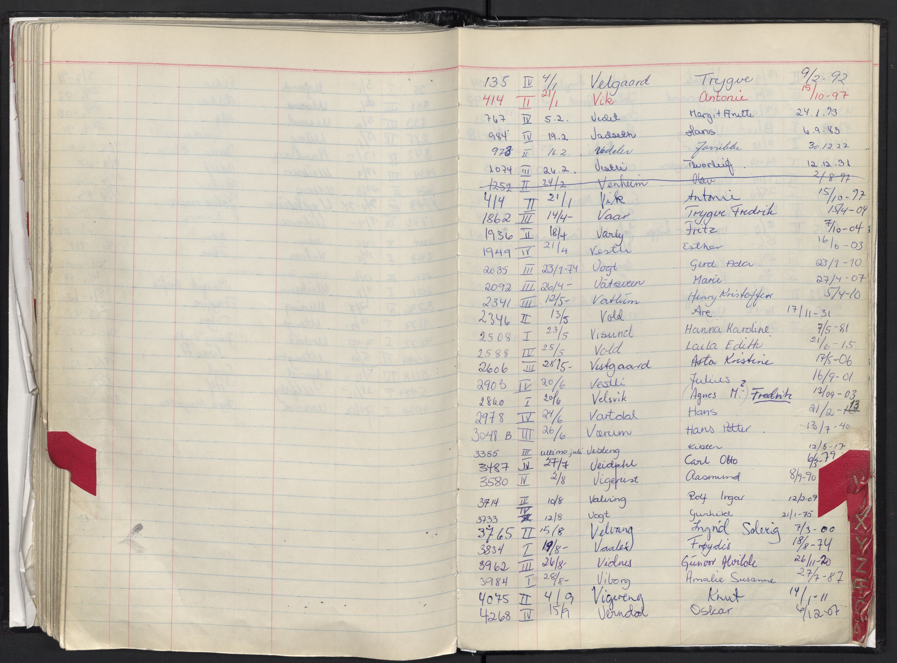 Oslo skifterett, AV/SAO-A-10383/F/Fa/Faa/L0074: Navneregister dødsfallssaker, avd. I-IV, 1974