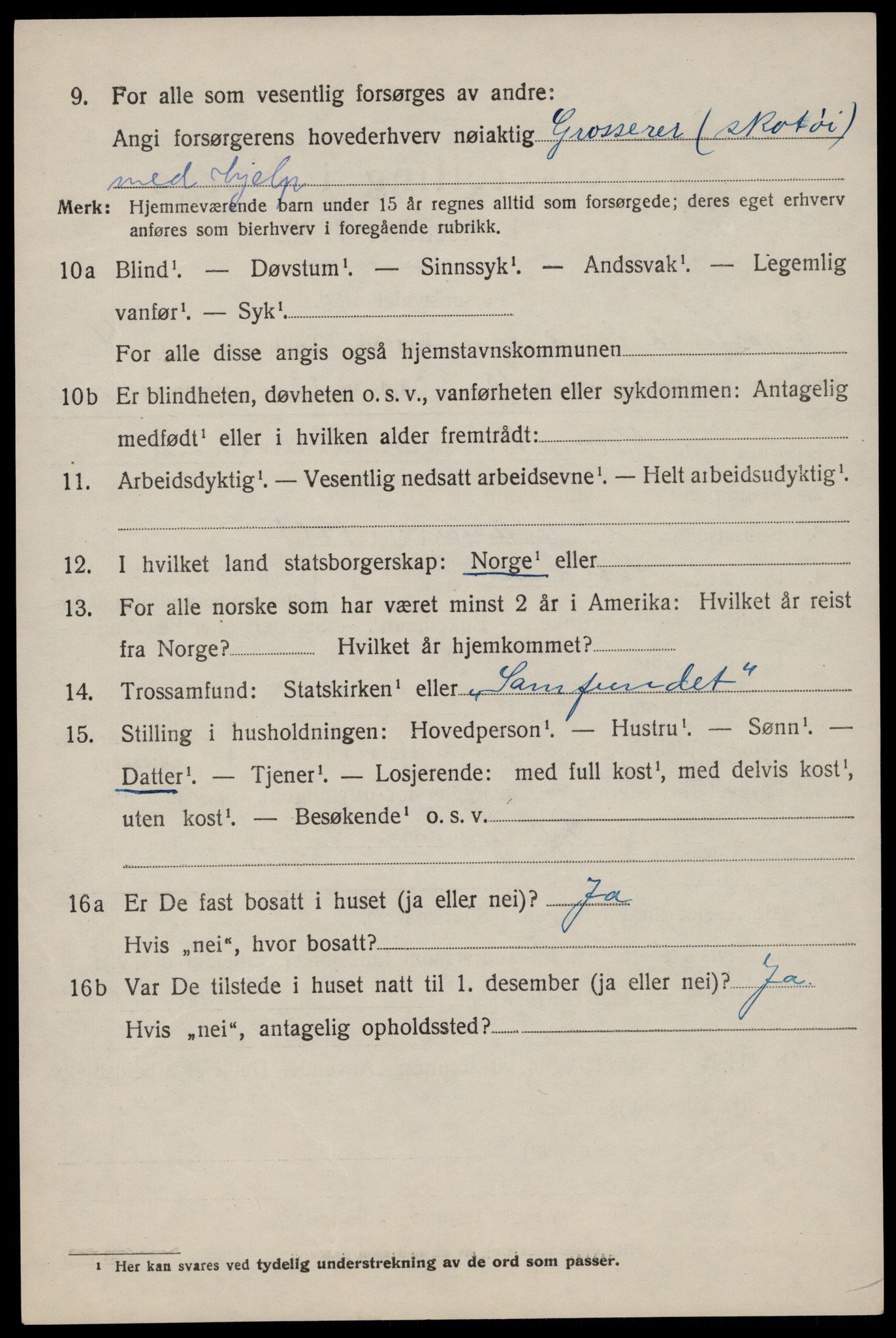SAST, Folketelling 1920 for 1116 Eigersund herred, 1920, s. 2932