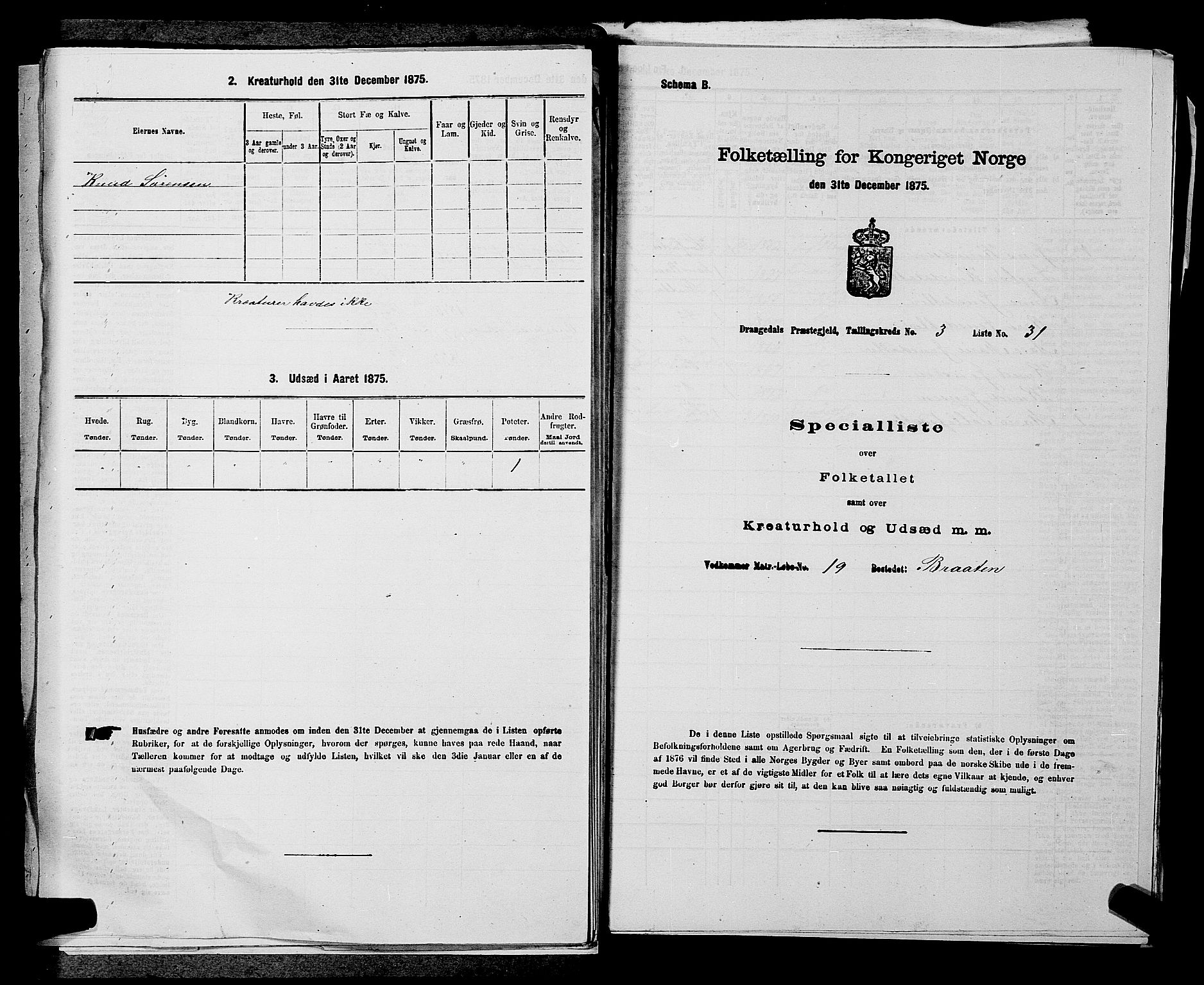 SAKO, Folketelling 1875 for 0817P Drangedal prestegjeld, 1875, s. 390