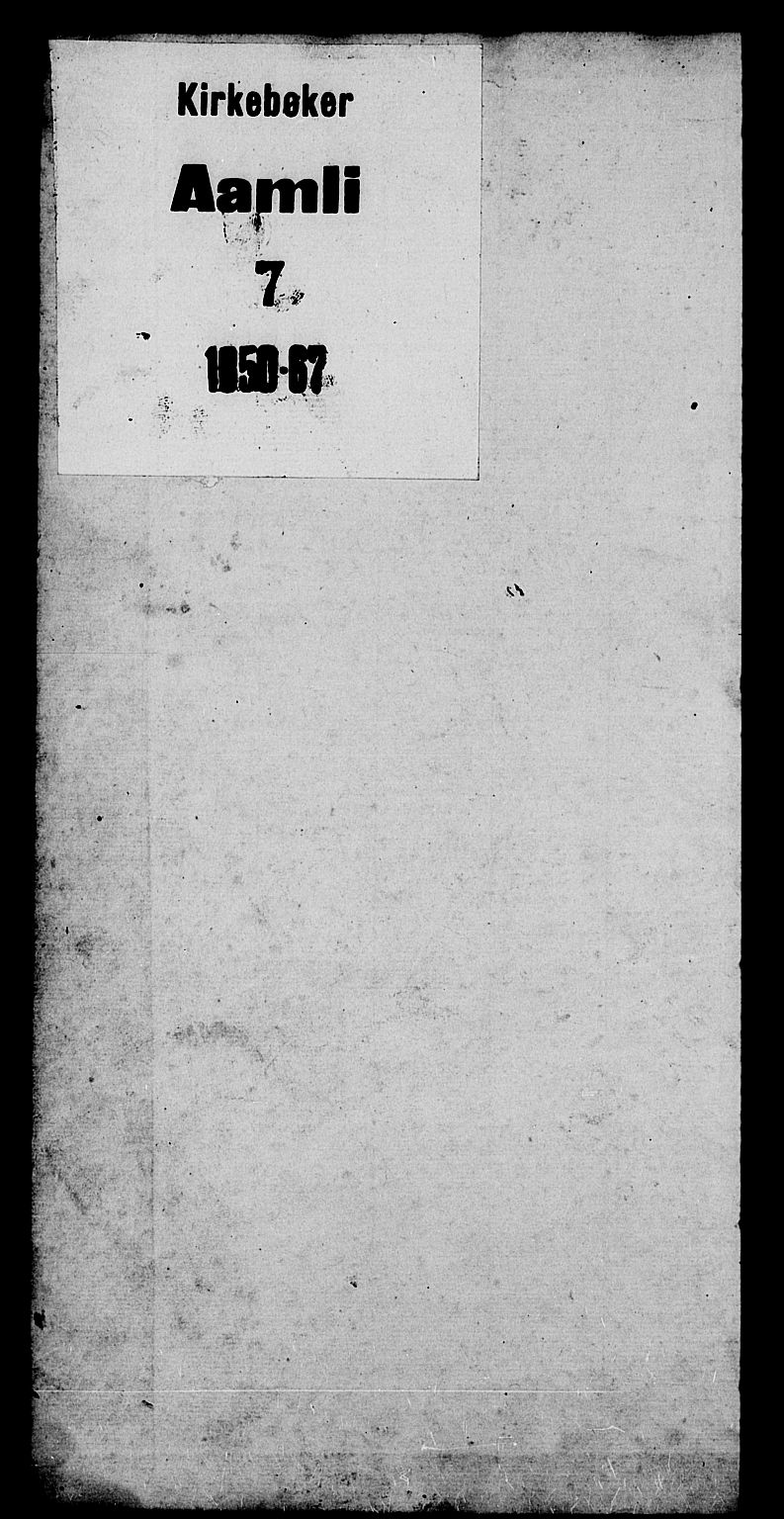 Åmli sokneprestkontor, SAK/1111-0050/F/Fb/Fbc/L0002: Klokkerbok nr. B 2, 1850-1867