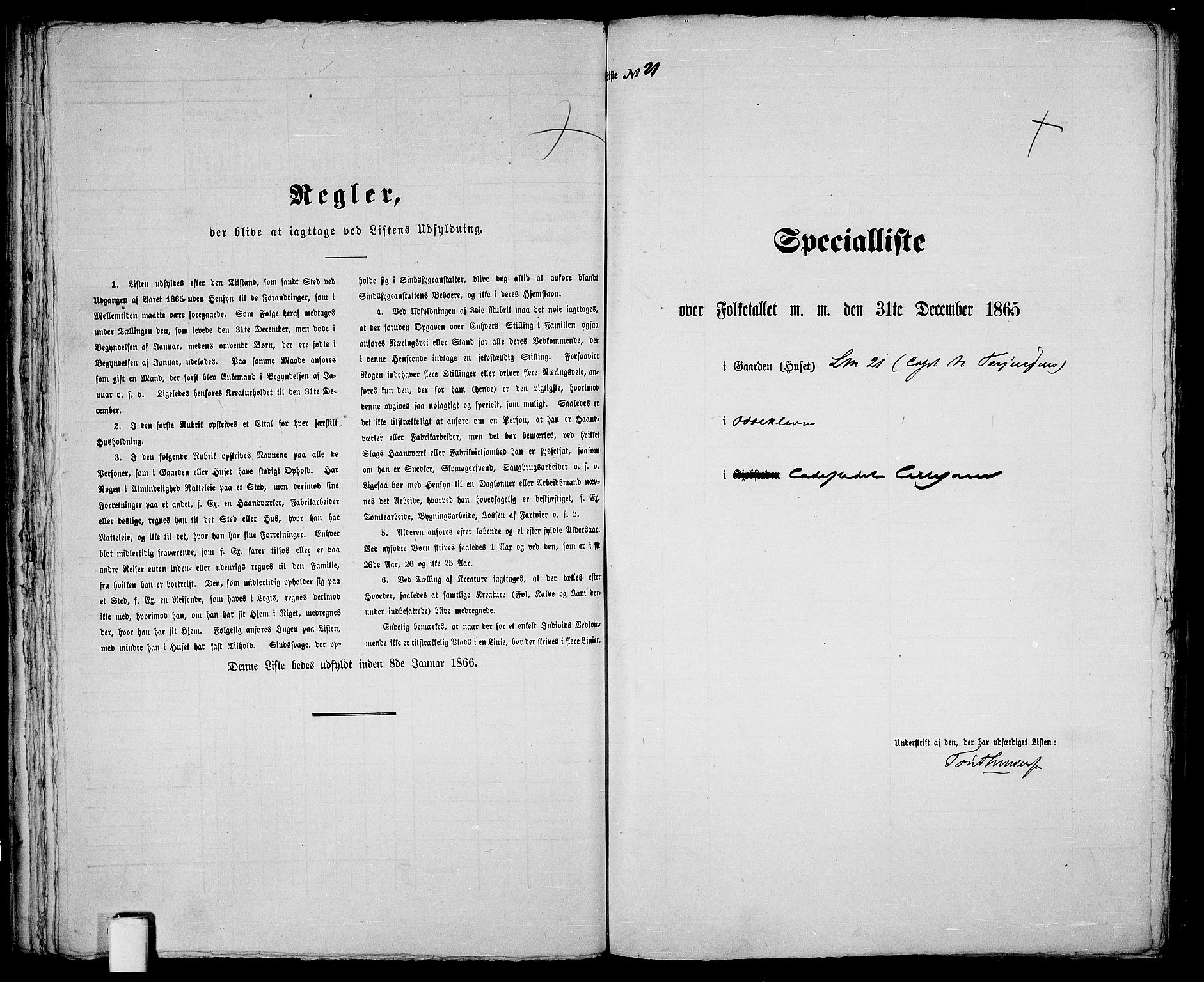 RA, Folketelling 1865 for 0905B Vestre Moland prestegjeld, Lillesand ladested, 1865, s. 48