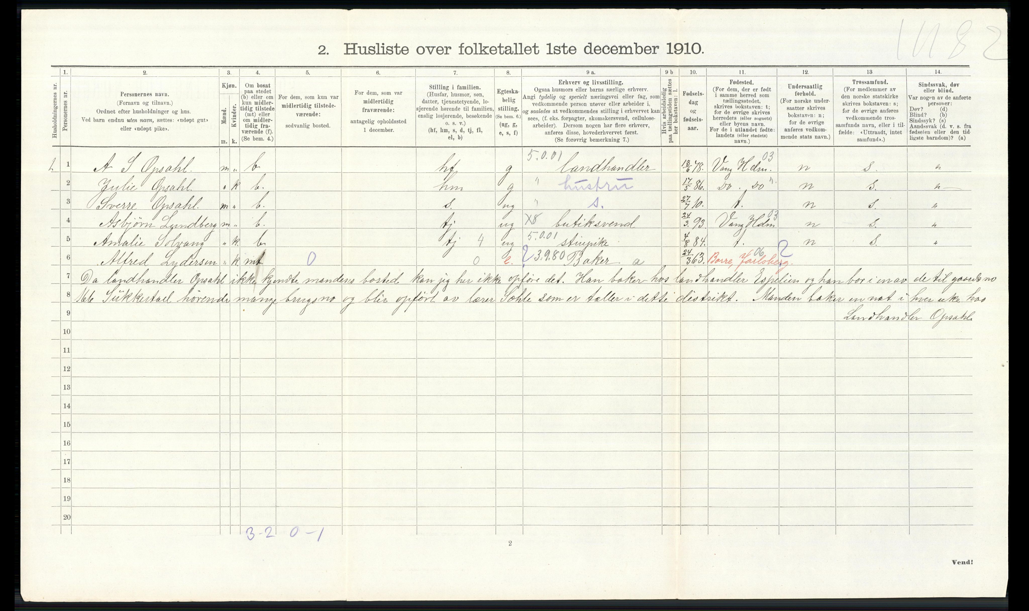 RA, Folketelling 1910 for 0528 Østre Toten herred, 1910, s. 2734