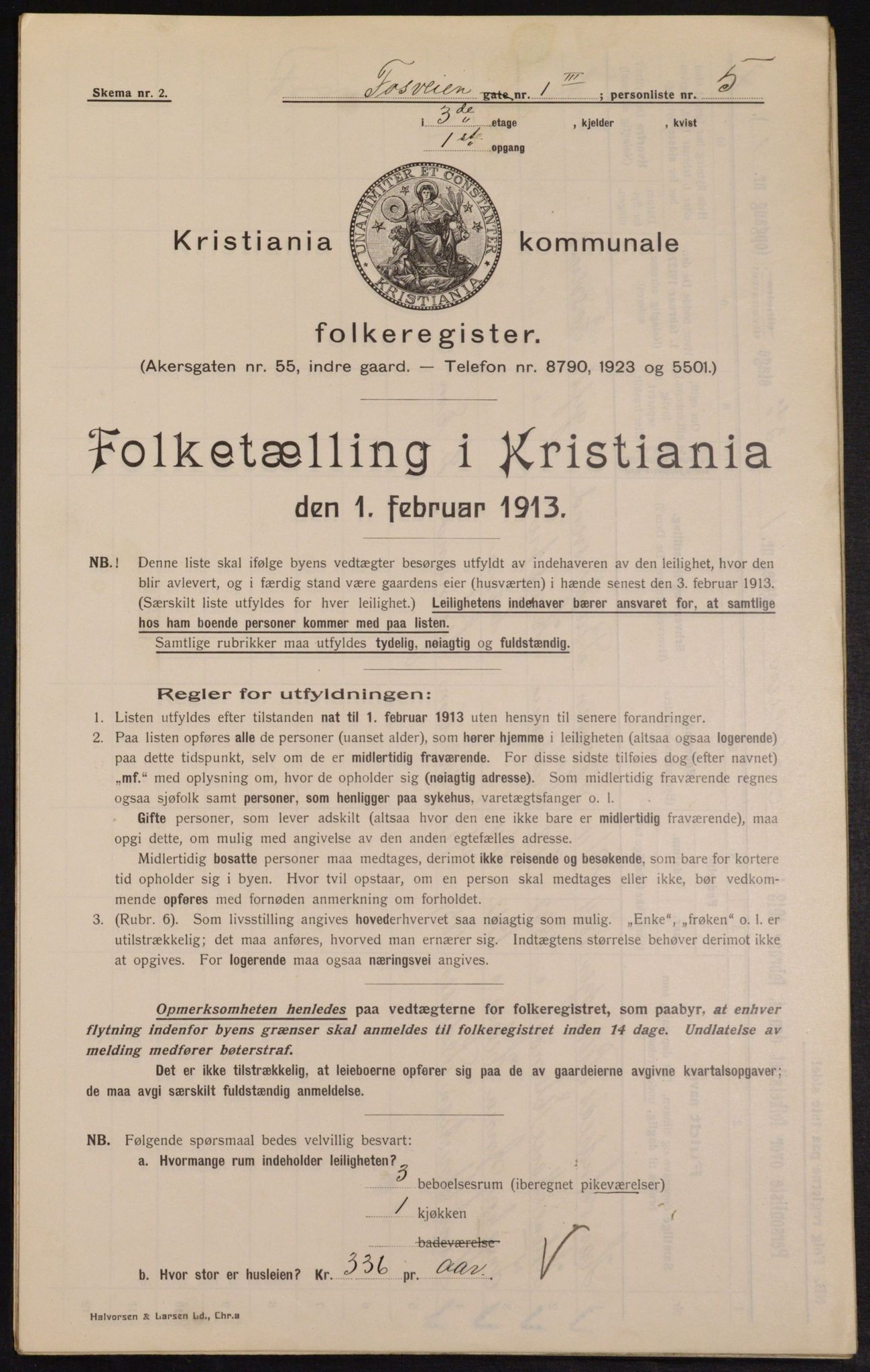 OBA, Kommunal folketelling 1.2.1913 for Kristiania, 1913, s. 24834