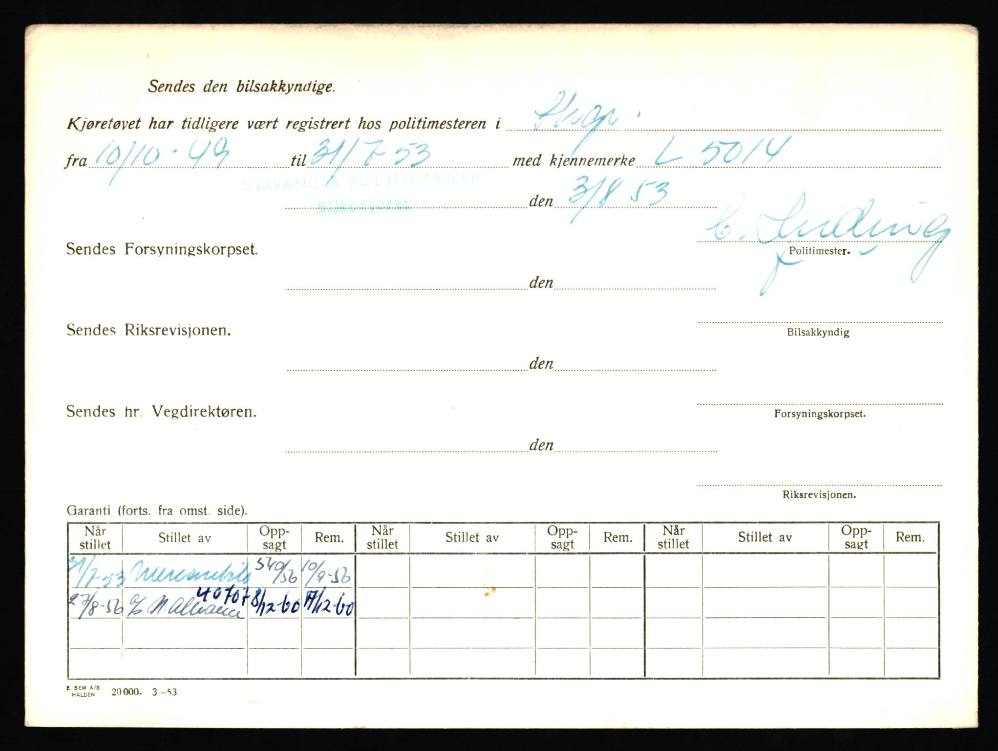 Stavanger trafikkstasjon, AV/SAST-A-101942/0/F/L0013: L-4700 - L-5079, 1930-1971, s. 1848