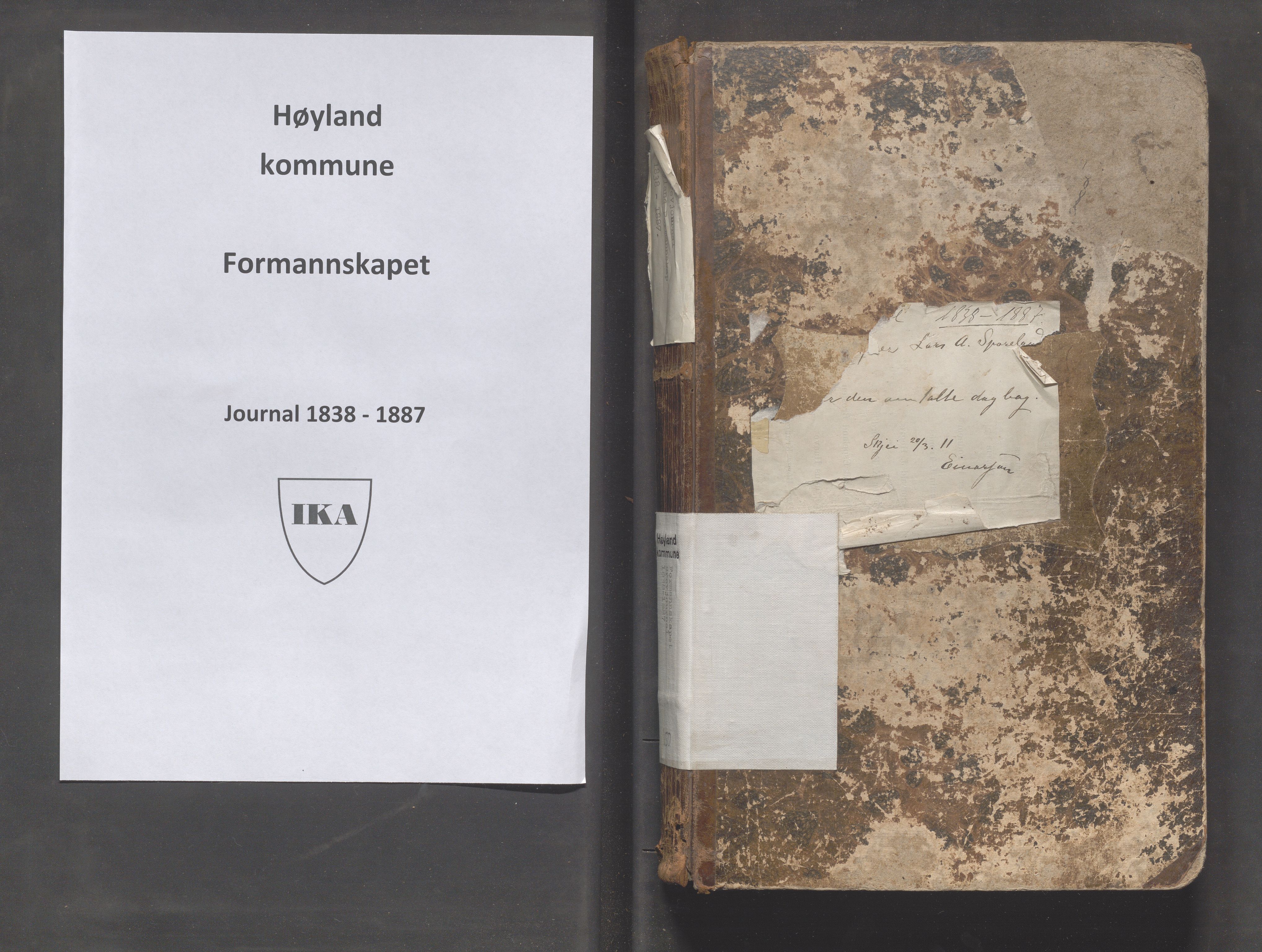 Høyland kommune - Formannskapet, IKAR/K-100046/C/L0001: Journal, 1838-1887