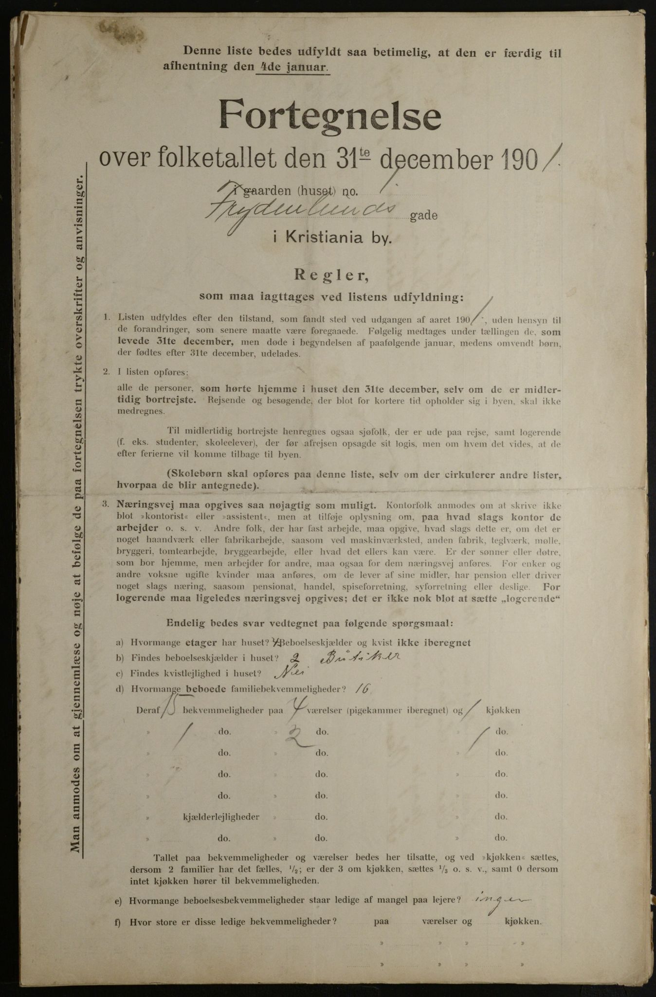 OBA, Kommunal folketelling 31.12.1901 for Kristiania kjøpstad, 1901, s. 4494