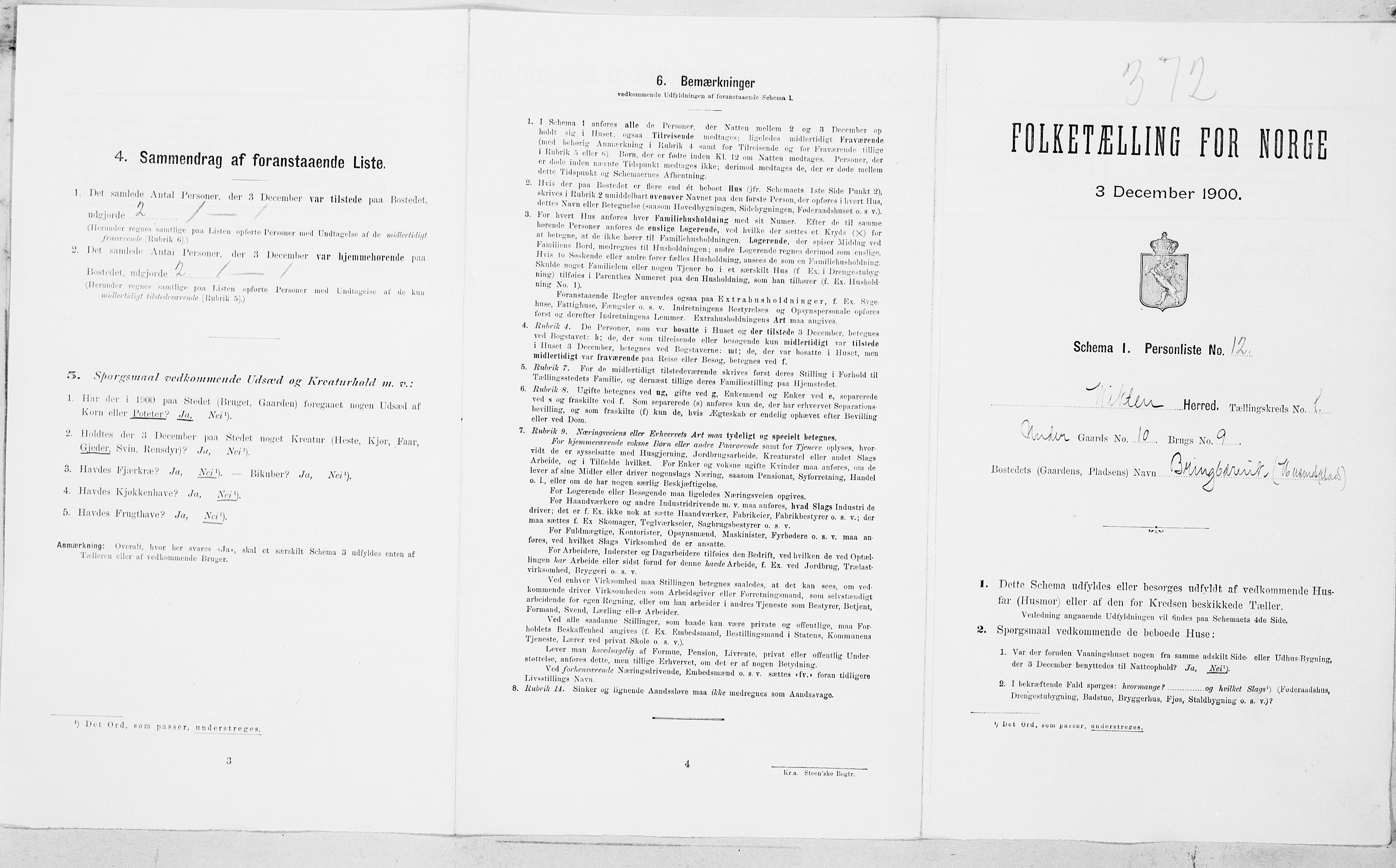 SAT, Folketelling 1900 for 1750 Vikna herred, 1900, s. 44