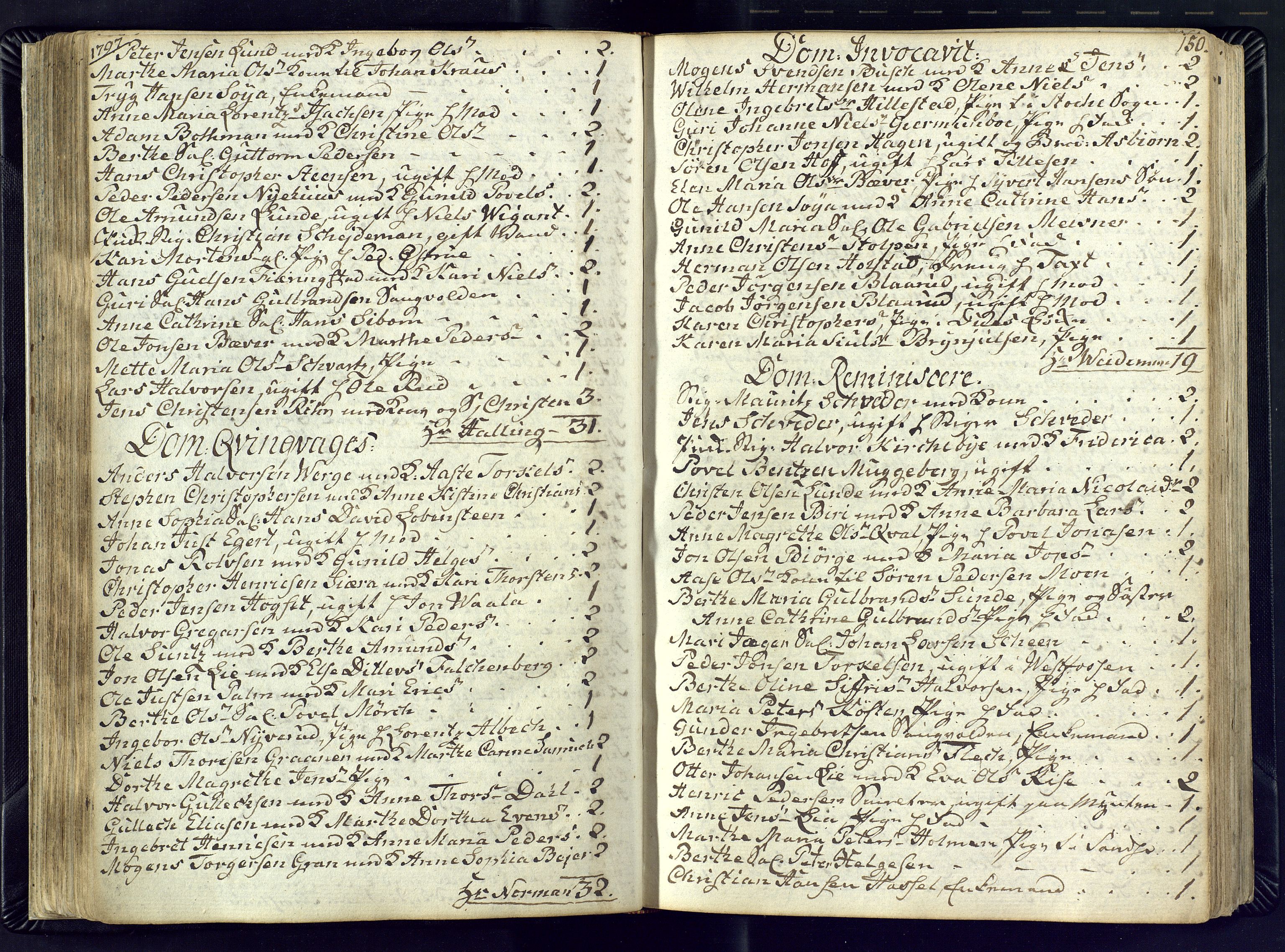 Kongsberg kirkebøker, SAKO/A-22/M/Ma/L0012: Kommunikantprotokoll nr. 12, 1794-1800, s. 150