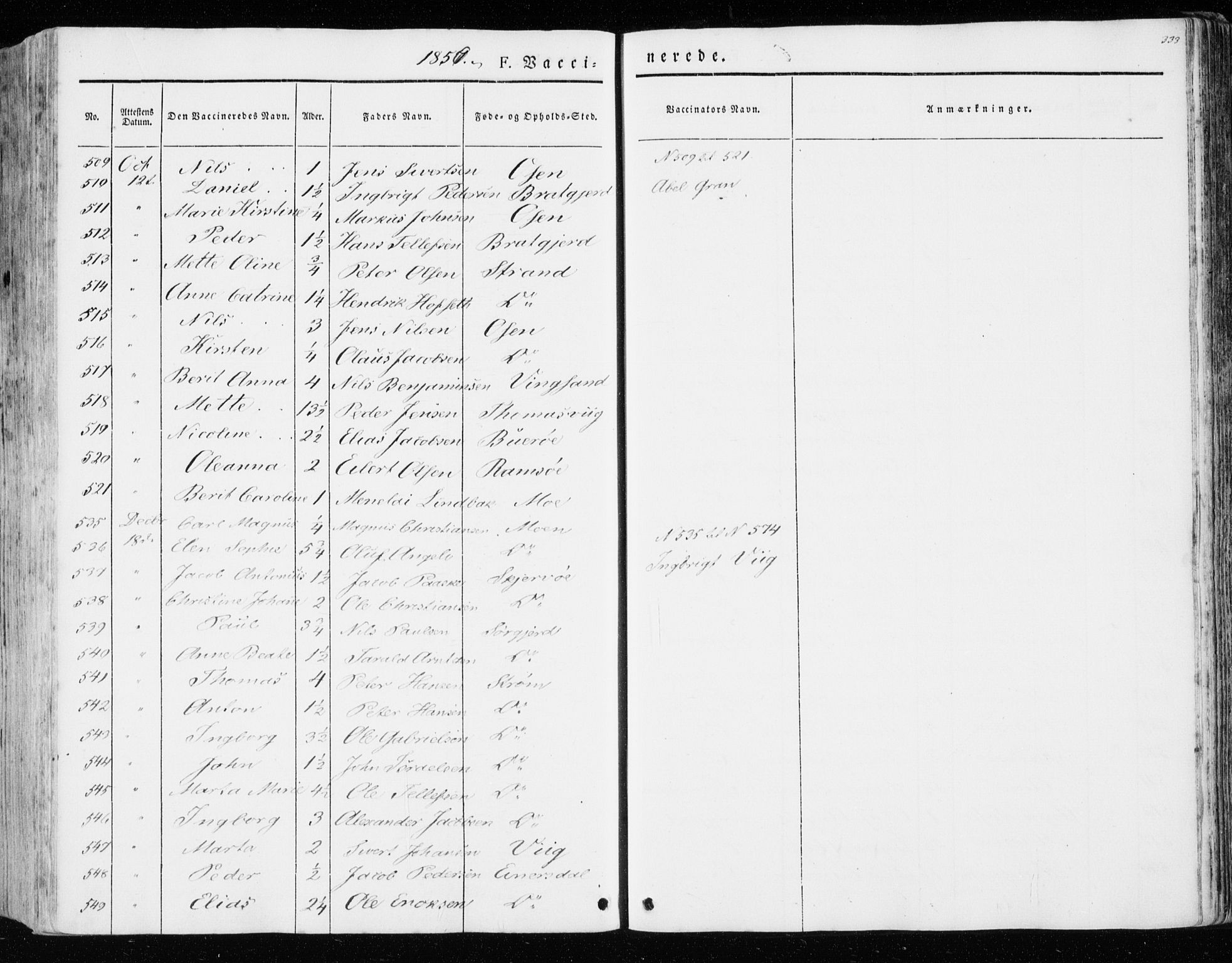Ministerialprotokoller, klokkerbøker og fødselsregistre - Sør-Trøndelag, SAT/A-1456/657/L0704: Ministerialbok nr. 657A05, 1846-1857, s. 333