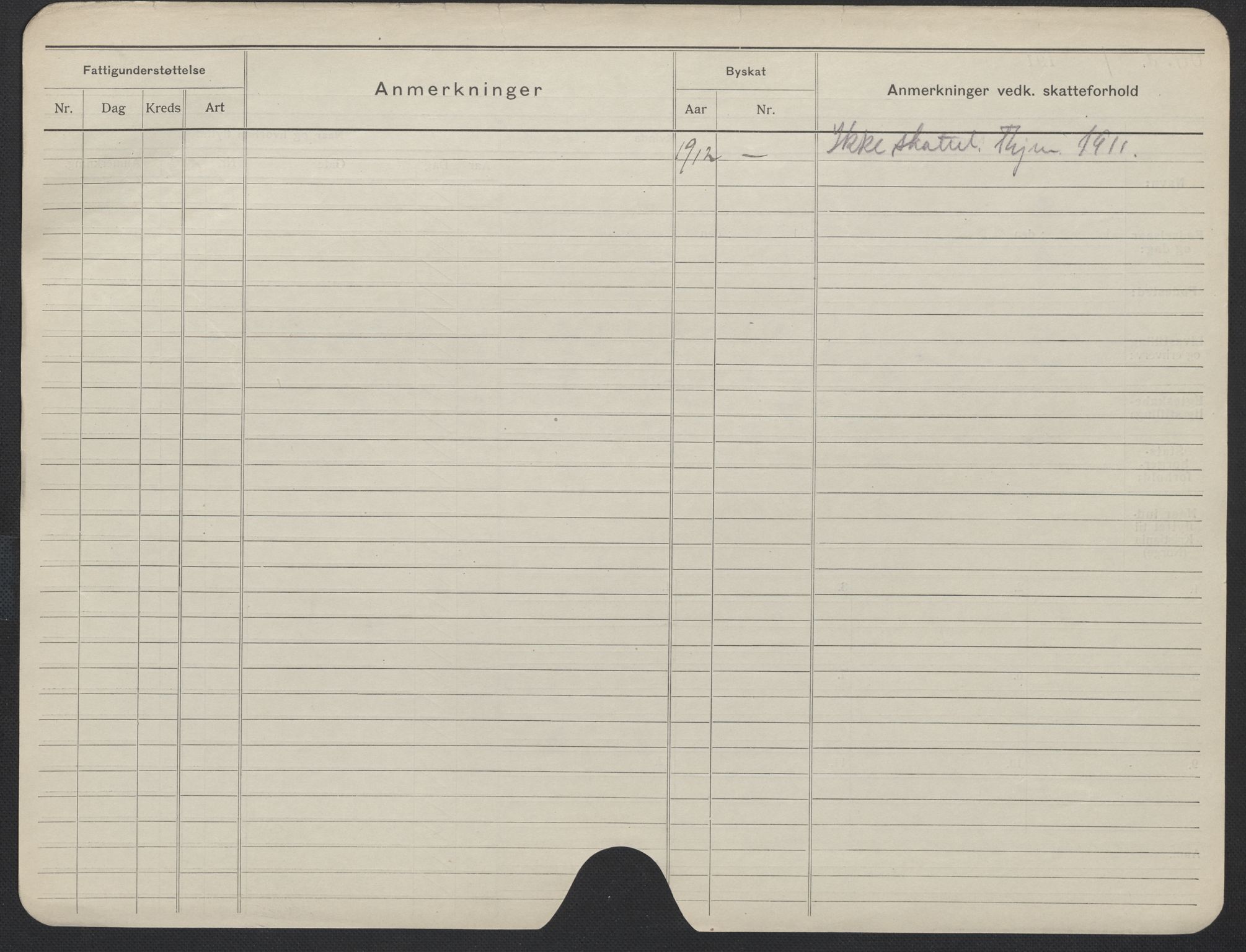 Oslo folkeregister, Registerkort, SAO/A-11715/F/Fa/Fac/L0013: Kvinner, 1906-1914, s. 1351b