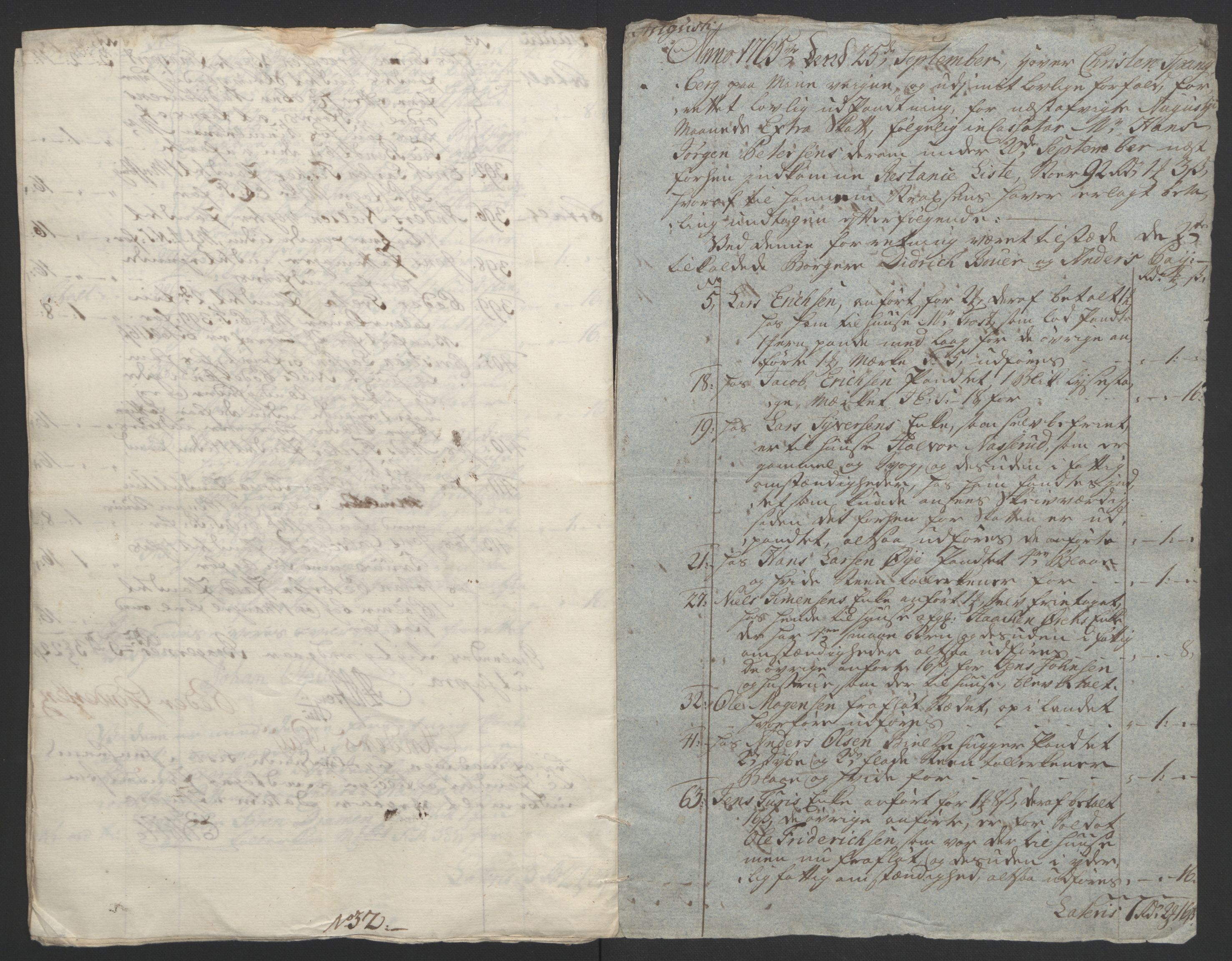 Rentekammeret inntil 1814, Reviderte regnskaper, Byregnskaper, AV/RA-EA-4066/R/Rf/L0119/0001: [F2] Kontribusjonsregnskap / Ekstraskatt, 1762-1767, s. 342