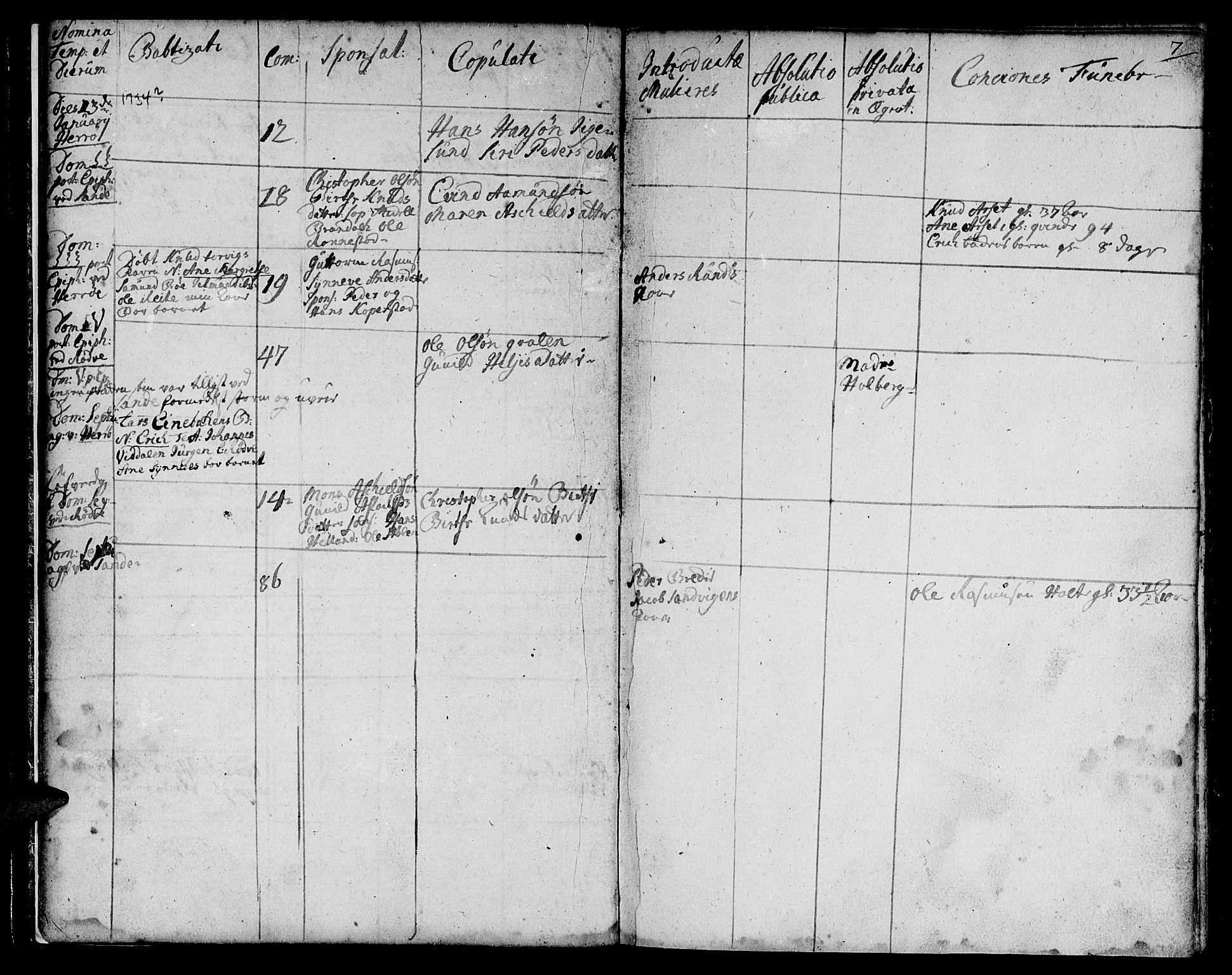 Ministerialprotokoller, klokkerbøker og fødselsregistre - Møre og Romsdal, AV/SAT-A-1454/507/L0066: Ministerialbok nr. 507A01, 1731-1766, s. 7