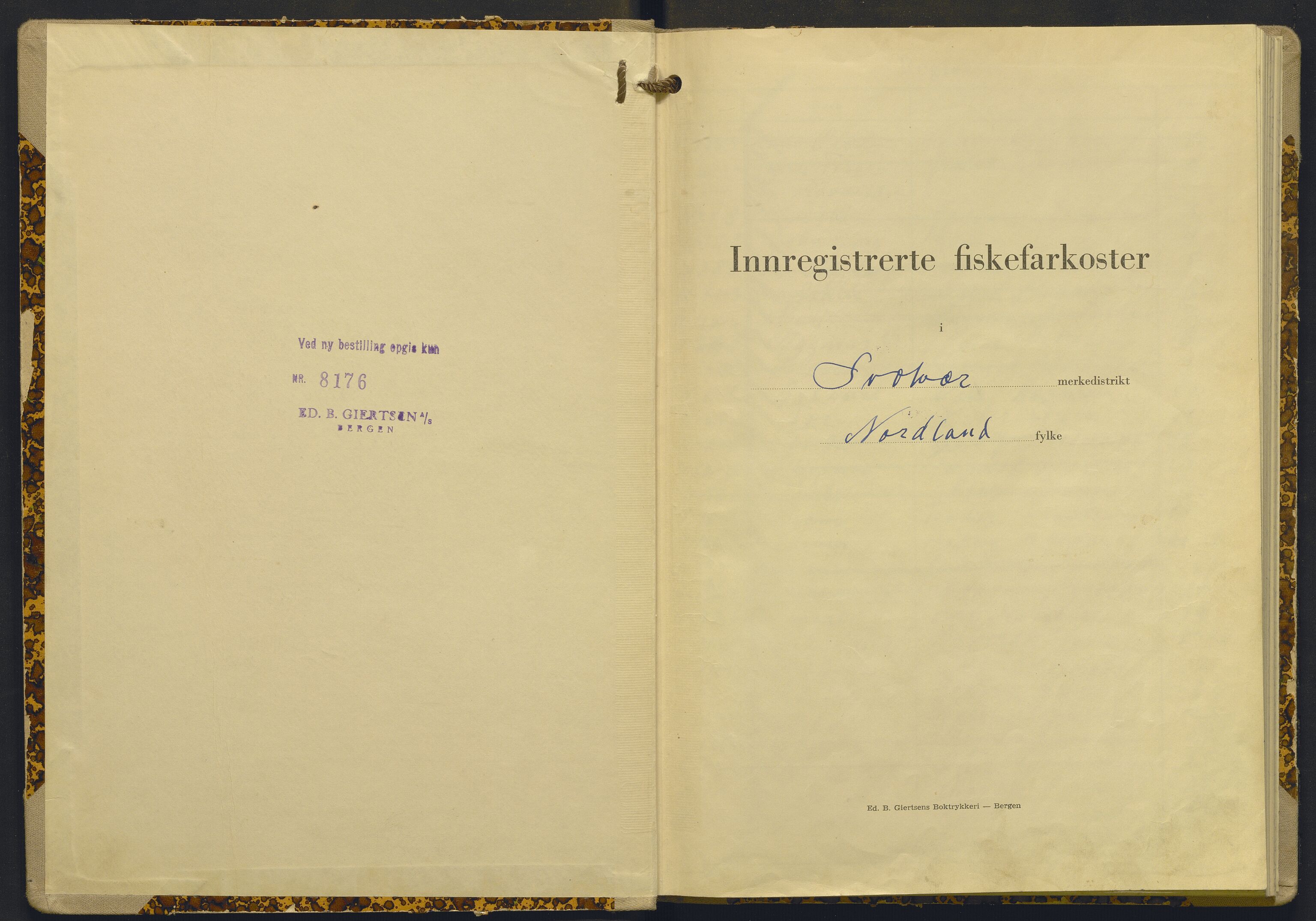 Fiskeridirektoratet - 1 Adm. ledelse - 13 Båtkontoret, AV/SAB-A-2003/I/Ia/Iac/L0165: 135.0356/3 Merkeprotokoll - Svolvær, 1951-1963
