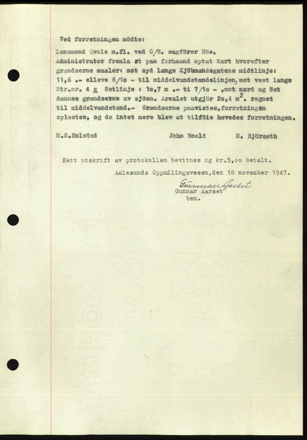 Ålesund byfogd, AV/SAT-A-4384: Pantebok nr. 37A (1), 1947-1949, Dagboknr: 581/1947