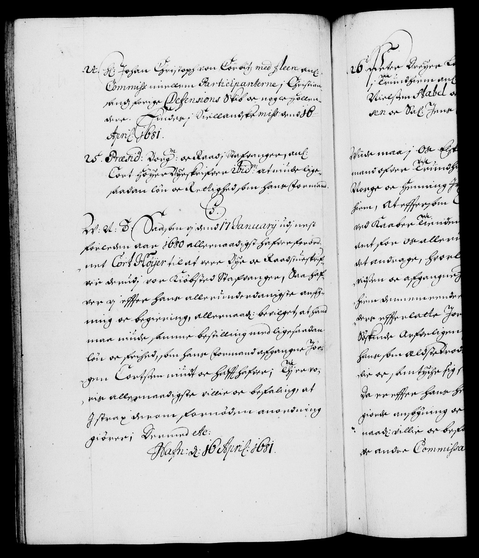 Danske Kanselli 1572-1799, AV/RA-EA-3023/F/Fc/Fca/Fcab/L0012: Norske tegnelser (mikrofilm), 1670-1683, s. 240b