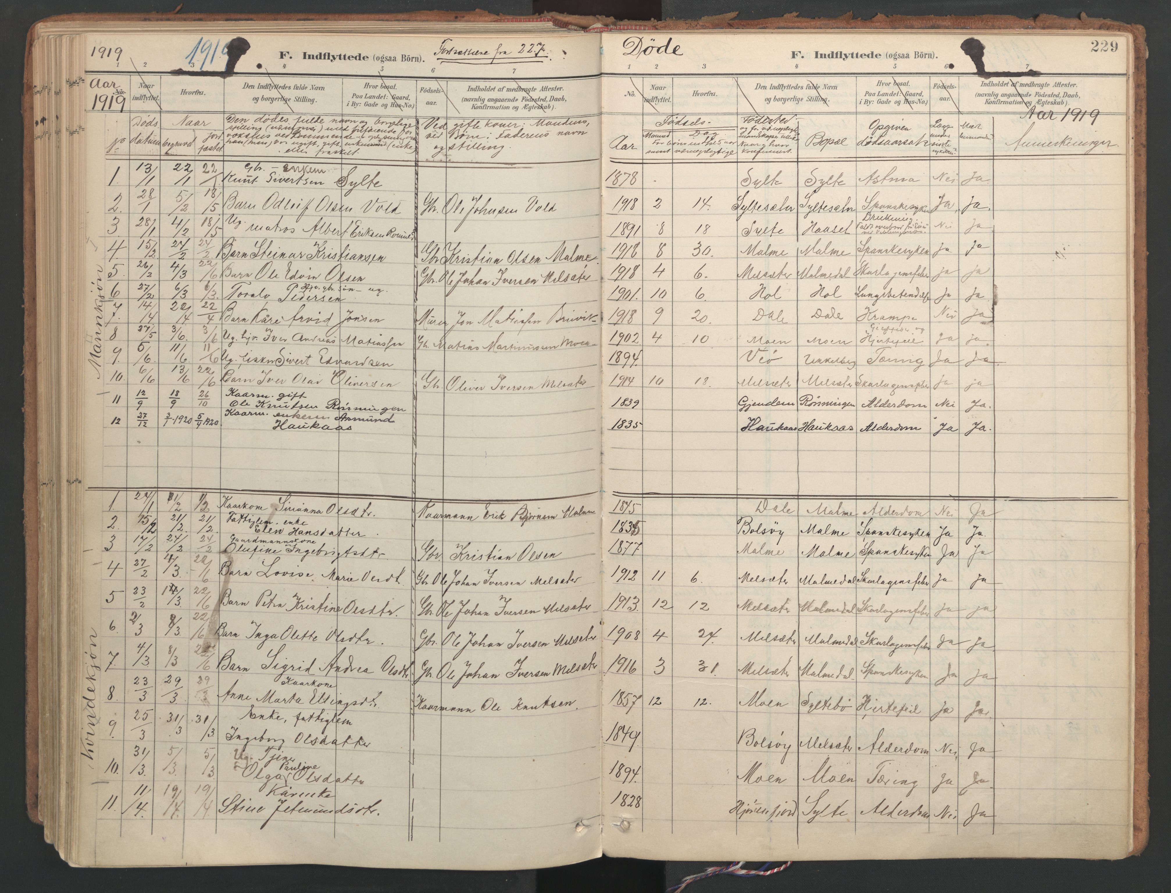 Ministerialprotokoller, klokkerbøker og fødselsregistre - Møre og Romsdal, AV/SAT-A-1454/564/L0741: Ministerialbok nr. 564A02, 1900-1976, s. 229