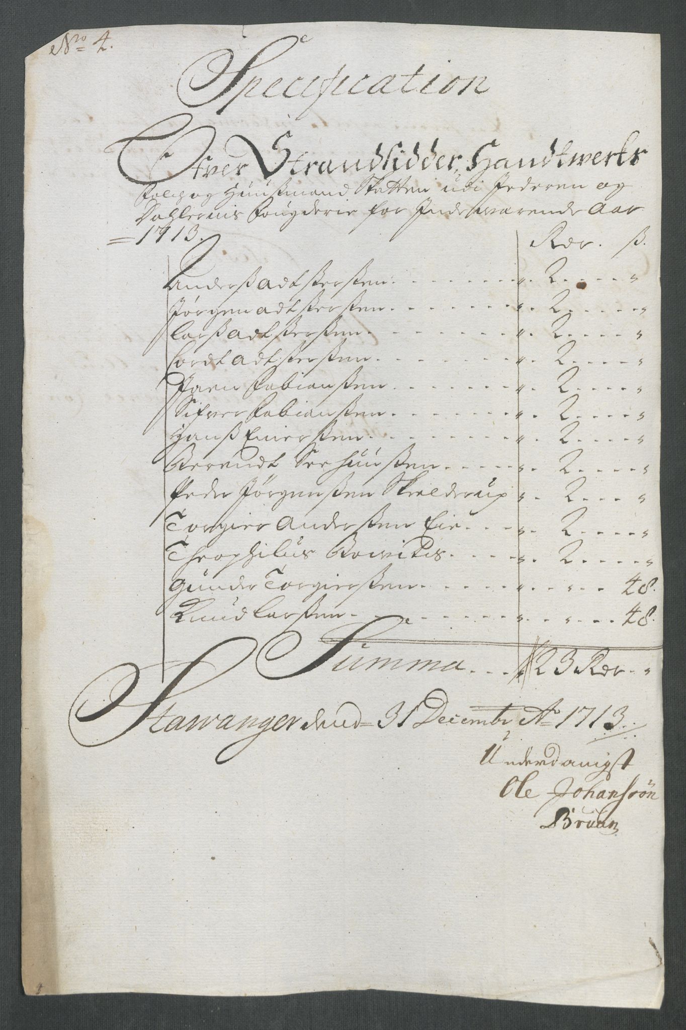 Rentekammeret inntil 1814, Reviderte regnskaper, Fogderegnskap, AV/RA-EA-4092/R46/L2738: Fogderegnskap Jæren og Dalane, 1713-1714, s. 33