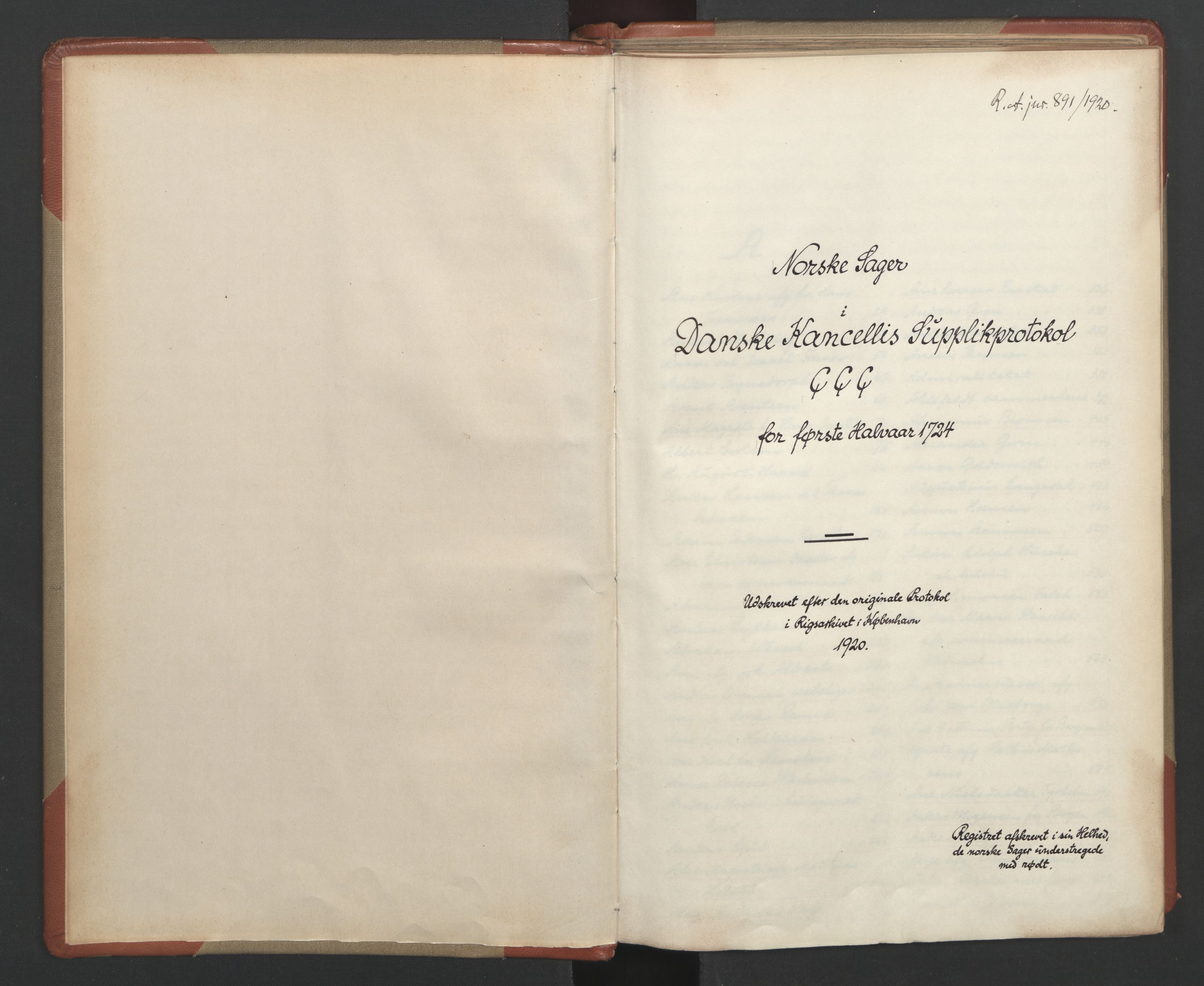 Avskriftsamlingen, RA/EA-4022/F/Fa/L0087: Supplikker, 1724, s. 3