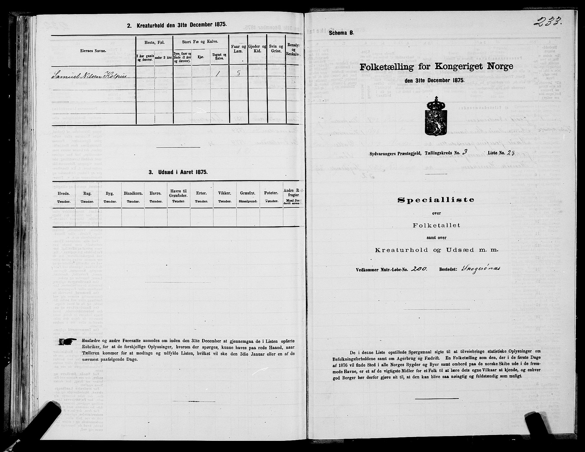 SATØ, Folketelling 1875 for 2030P Sør-Varanger prestegjeld, 1875, s. 1233