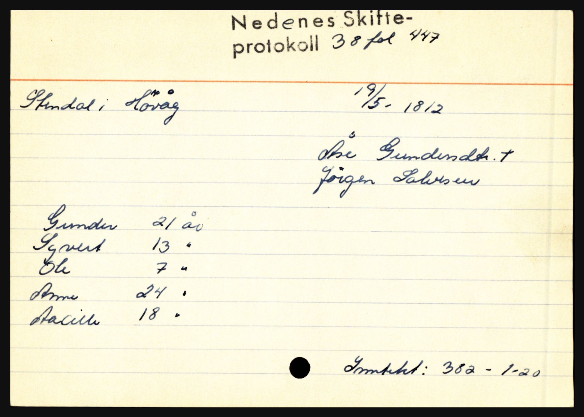 Nedenes sorenskriveri før 1824, AV/SAK-1221-0007/H, s. 28245