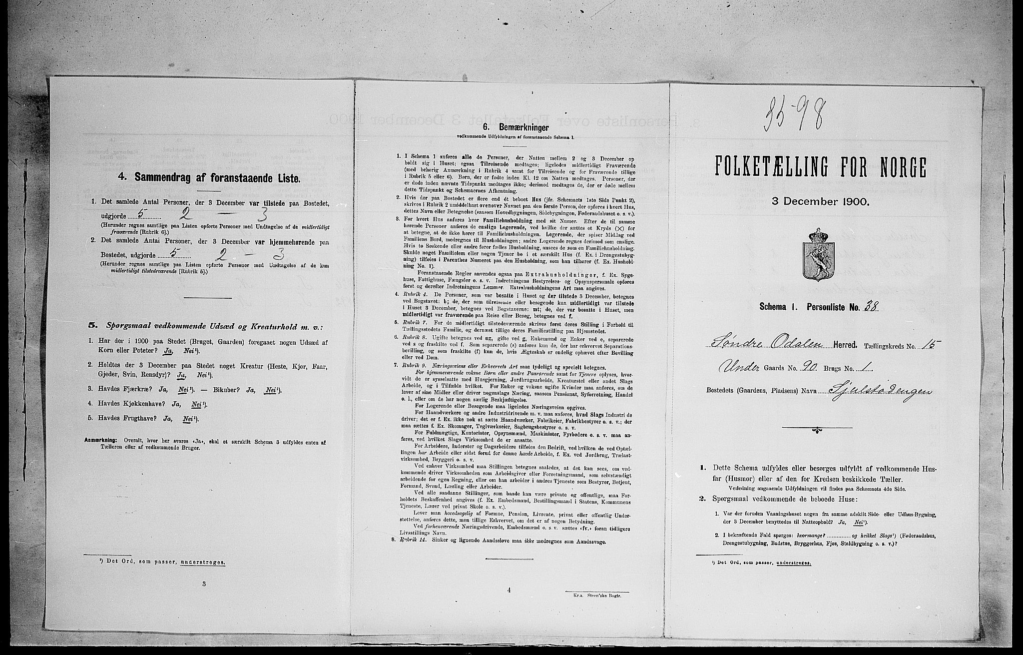 SAH, Folketelling 1900 for 0419 Sør-Odal herred, 1900, s. 2164