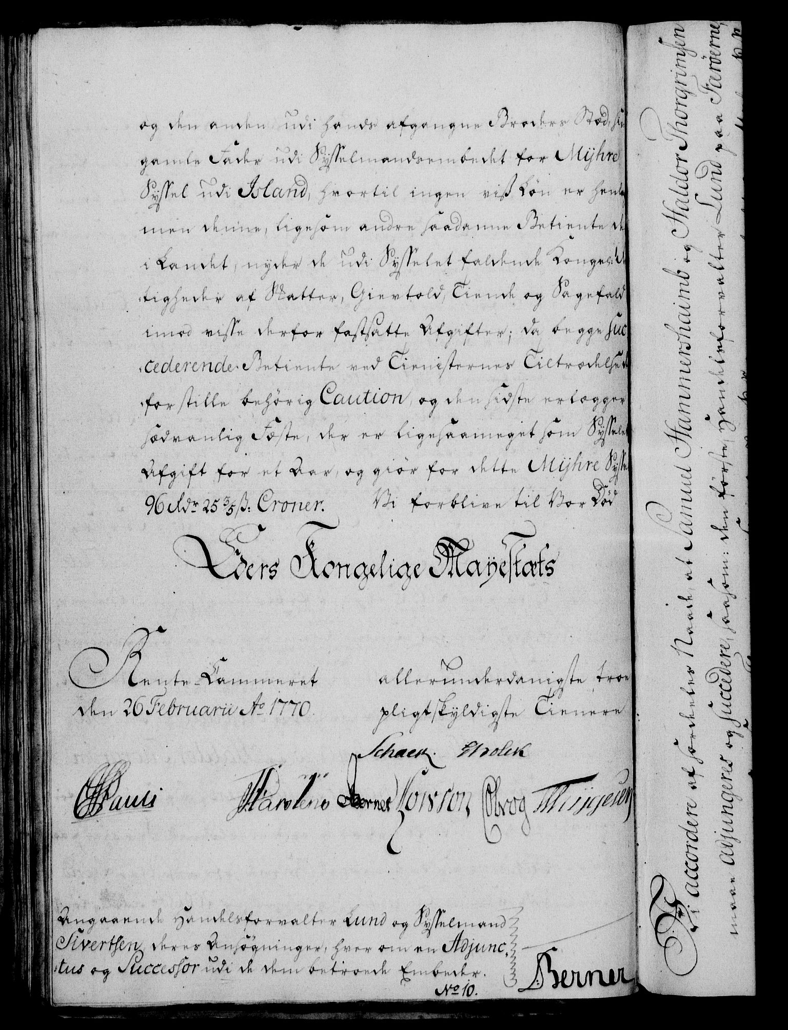 Rentekammeret, Kammerkanselliet, RA/EA-3111/G/Gf/Gfa/L0052: Norsk relasjons- og resolusjonsprotokoll (merket RK 52.52), 1770, s. 93