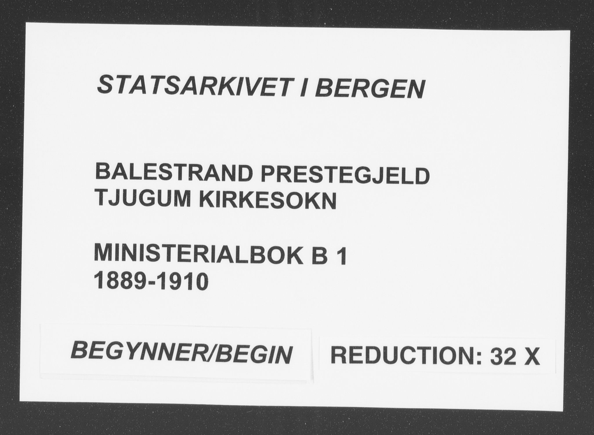 Balestrand sokneprestembete, AV/SAB-A-79601/H/Haa/Haab/L0001: Ministerialbok nr. B  1, 1889-1910
