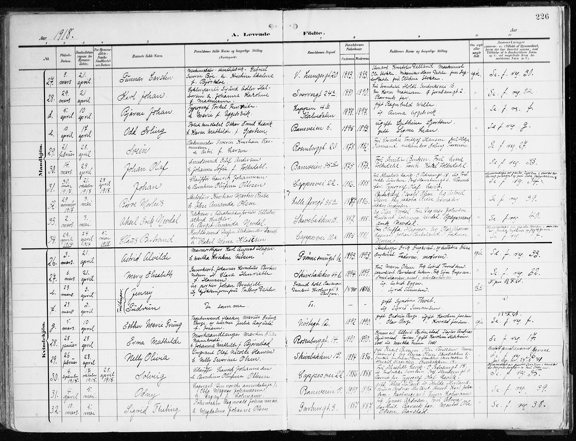 Domkirken sokneprestembete, AV/SAB-A-74801/H/Haa/L0025: Ministerialbok nr. B 8, 1903-1925, s. 226