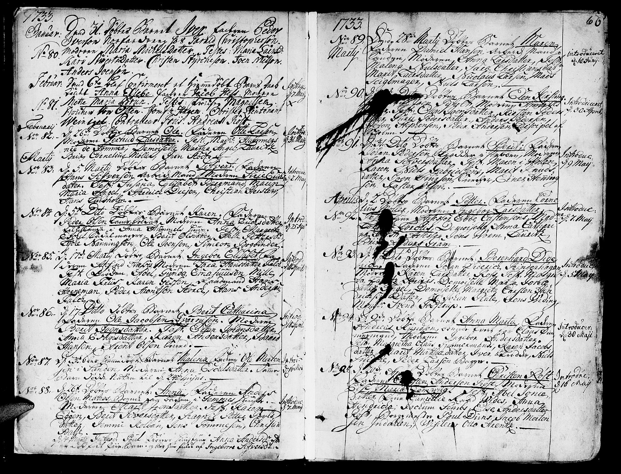 Ministerialprotokoller, klokkerbøker og fødselsregistre - Sør-Trøndelag, AV/SAT-A-1456/602/L0103: Ministerialbok nr. 602A01, 1732-1774, s. 6