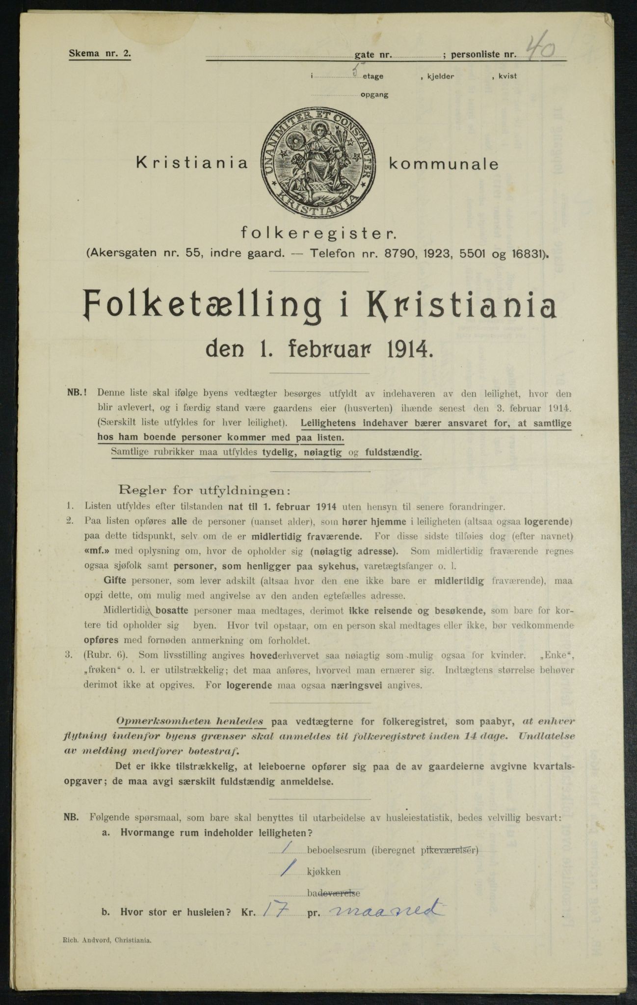 OBA, Kommunal folketelling 1.2.1914 for Kristiania, 1914, s. 1742