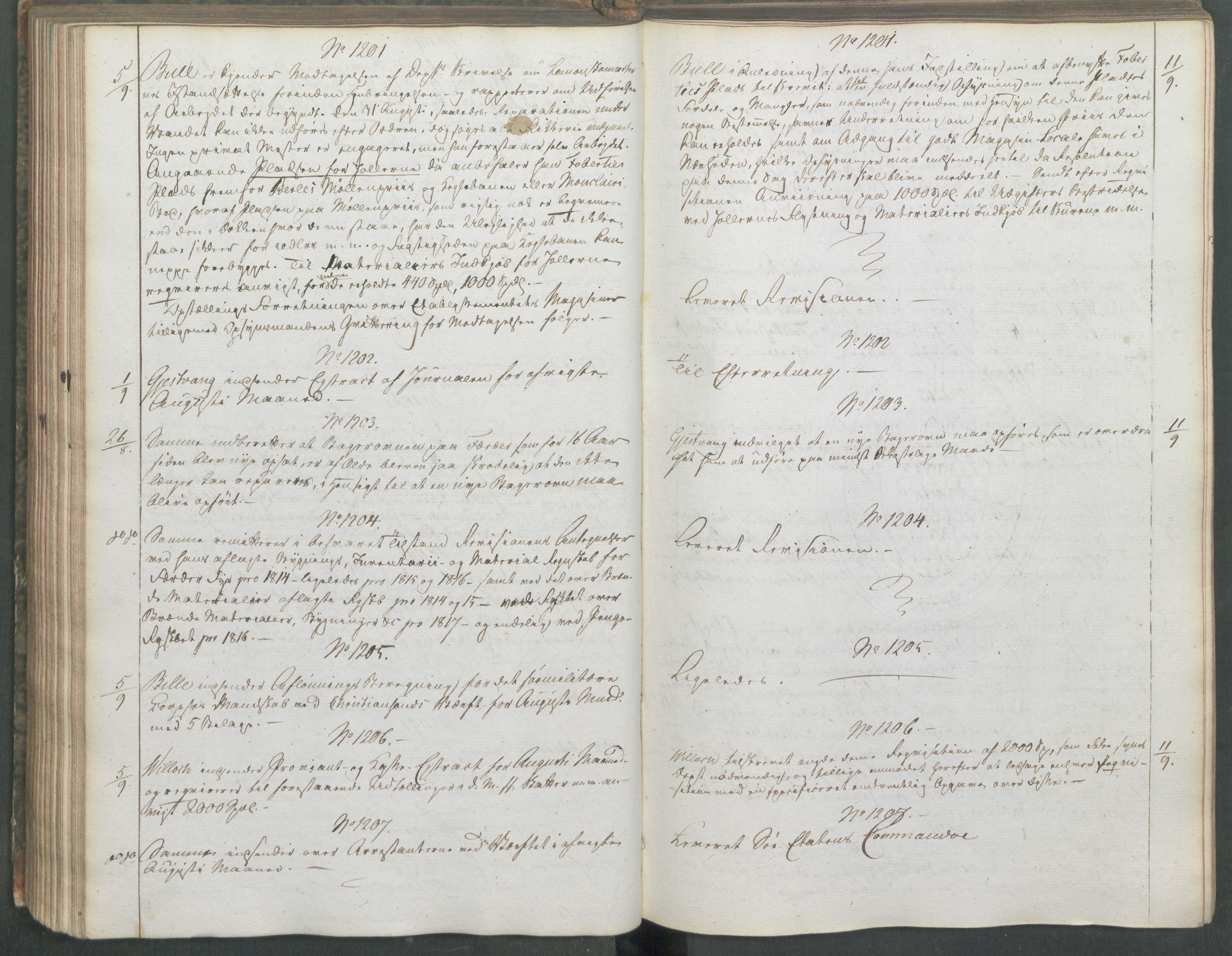 Marinedepartementet/ Marine- og postdepartementet, AV/RA-RAFA-3792/C/L0006: 7de Departements Journal, 1818