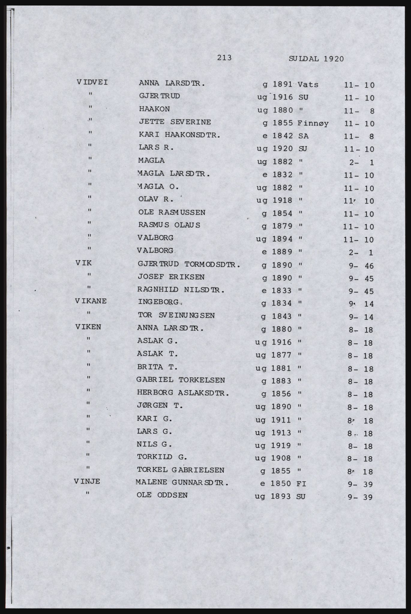 SAST, Avskrift av folketellingen 1920 for Indre Ryfylke, 1920, s. 575