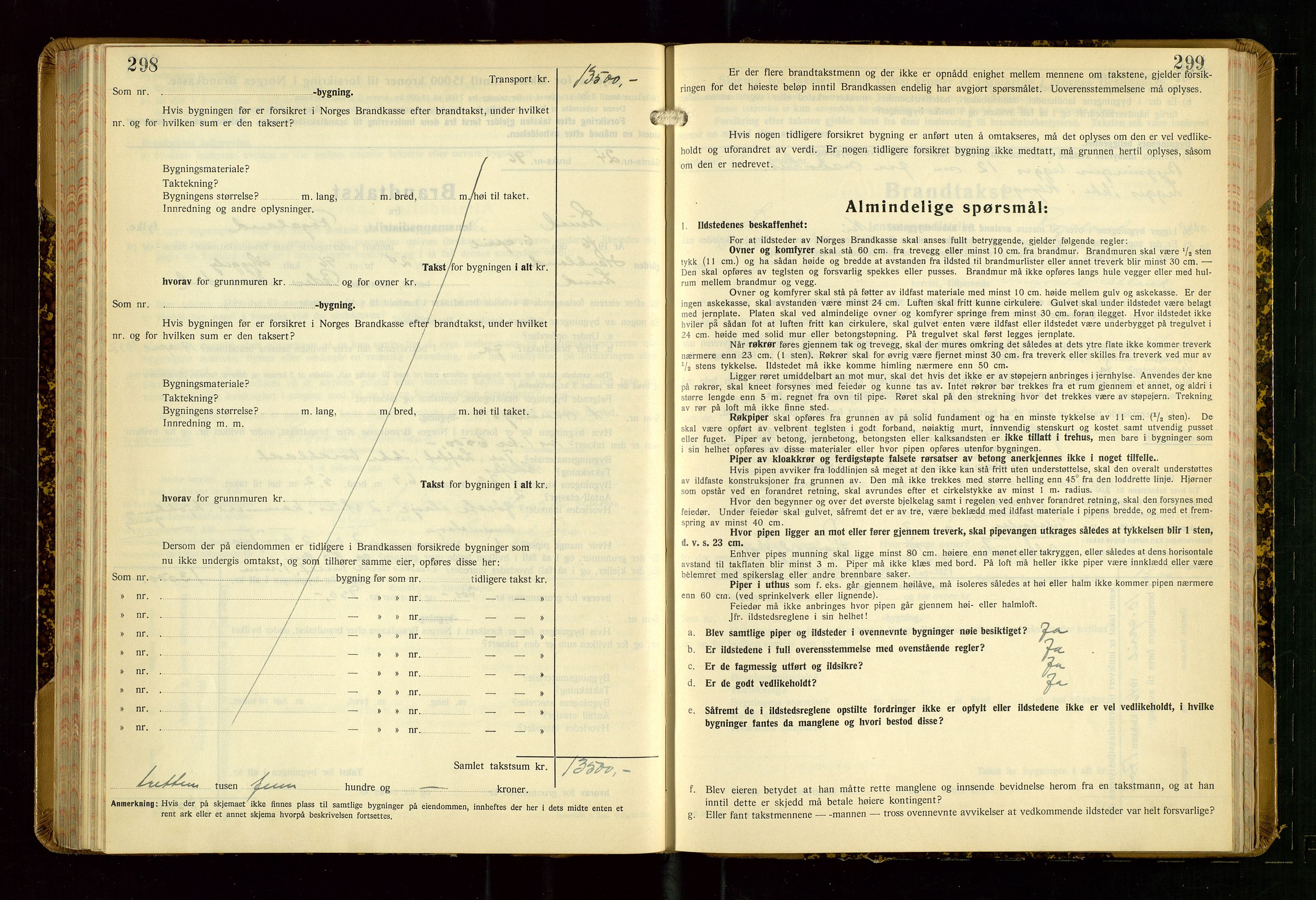 Lund lensmannskontor, AV/SAST-A-100303/Gob/L0006: "Brandtakstprotokoll", 1938-1951, s. 298-299