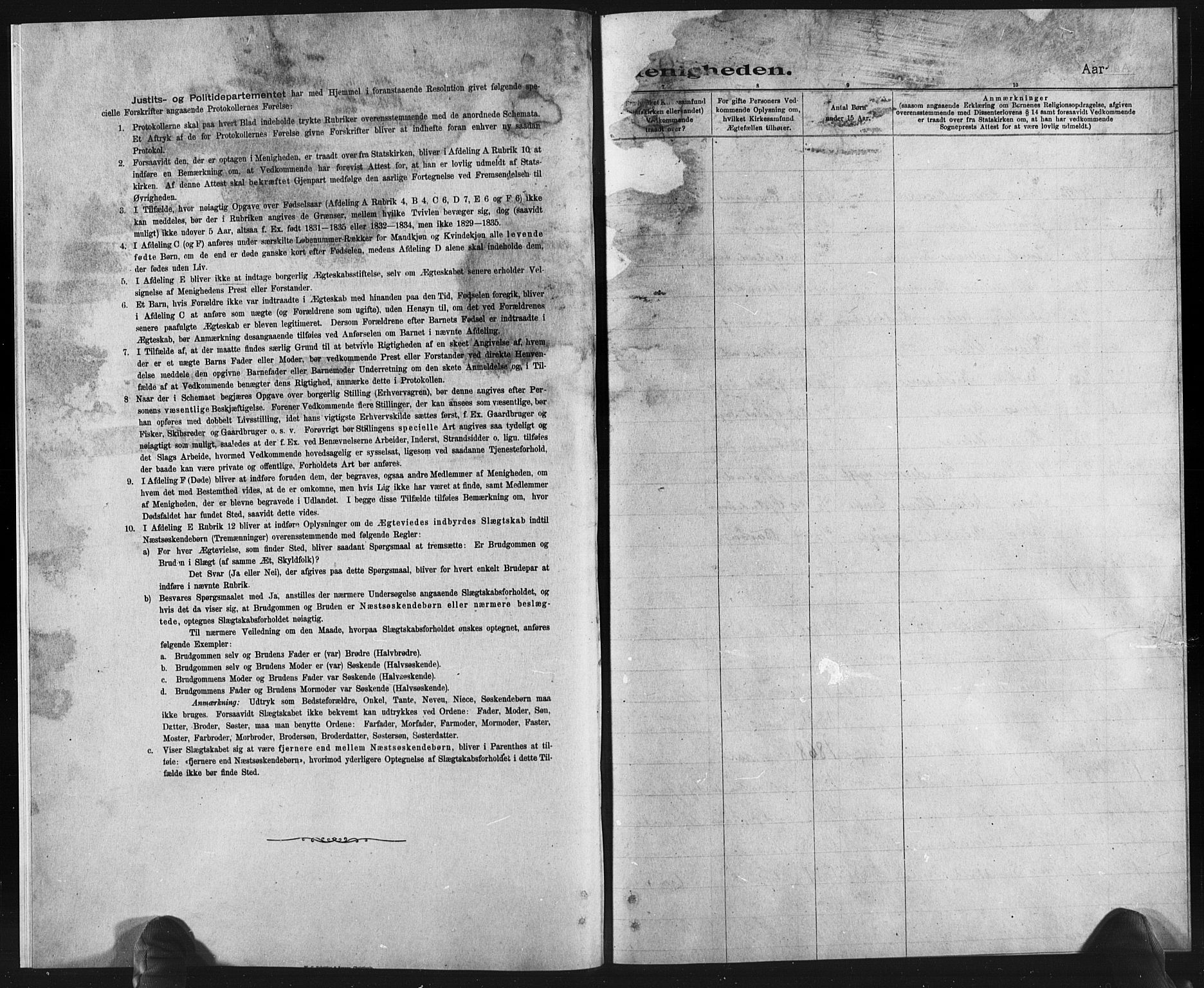 Adventistmenigheten, Arendal, AV/SAK-1292-0001/F/Fa/L0001: Dissenterprotokoll nr. F 10, 1892-1895