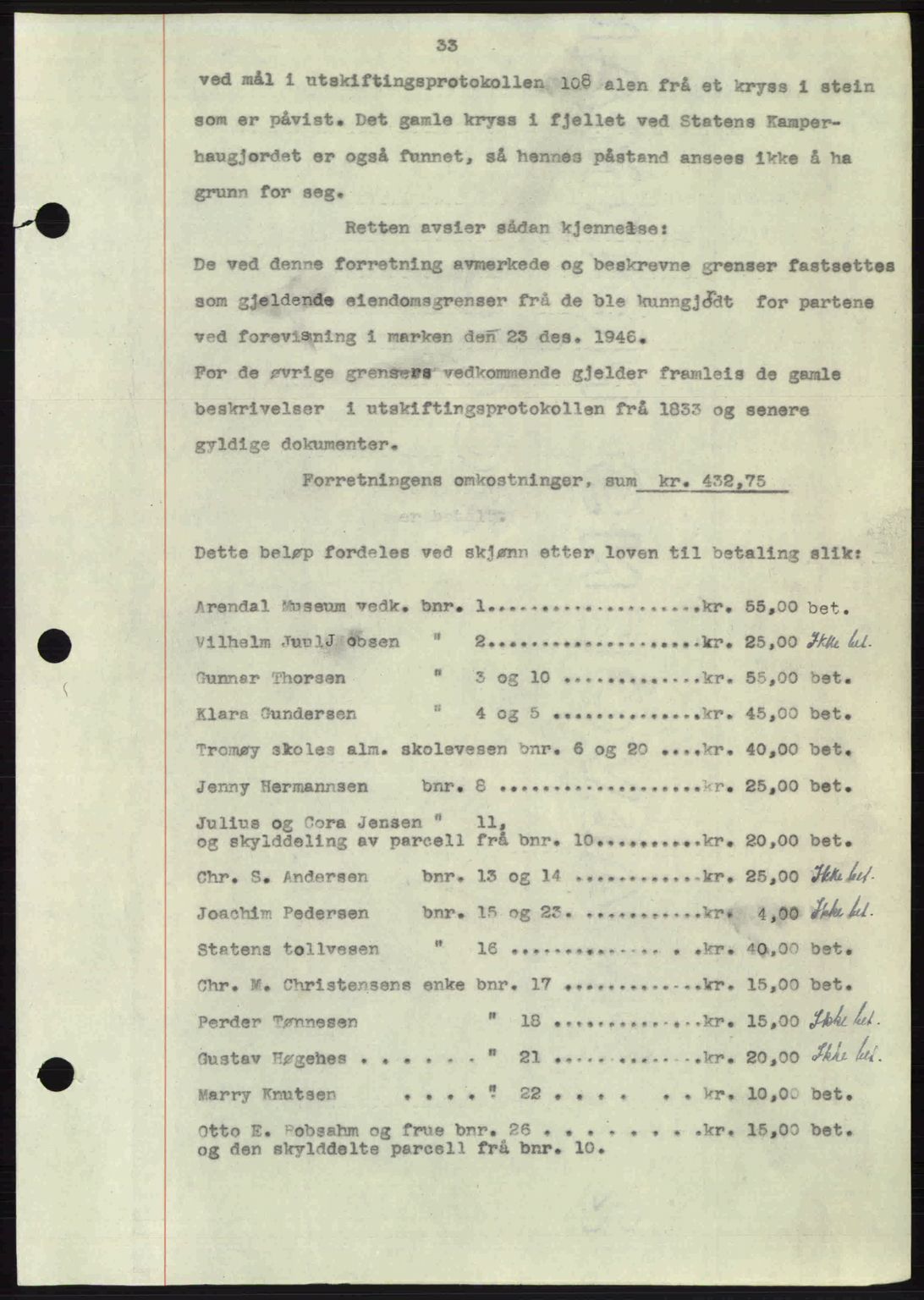 Nedenes sorenskriveri, AV/SAK-1221-0006/G/Gb/Gba/L0056: Pantebok nr. A8, 1946-1947, Dagboknr: 151/1947