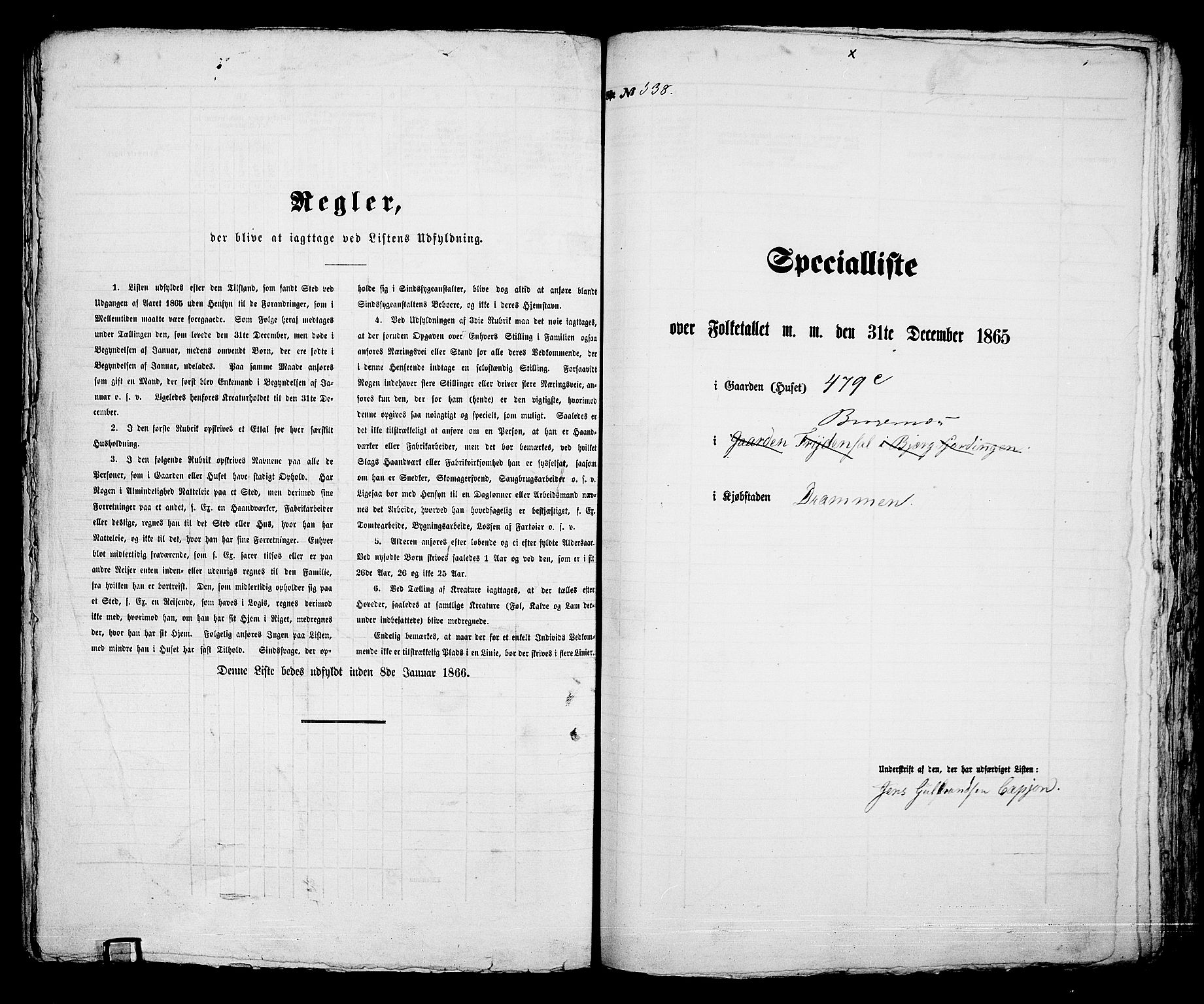 RA, Folketelling 1865 for 0602aB Bragernes prestegjeld i Drammen kjøpstad, 1865, s. 1119