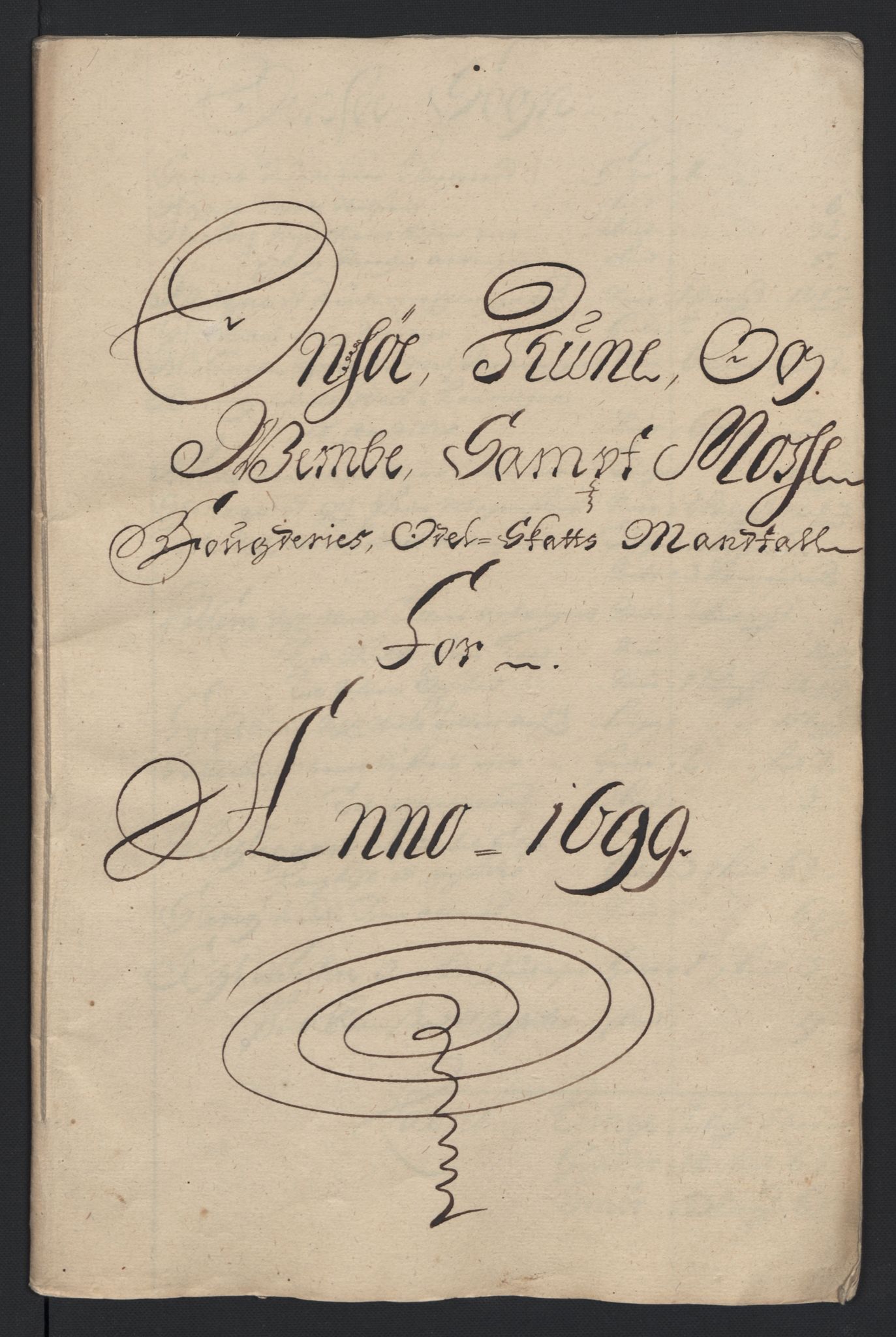 Rentekammeret inntil 1814, Reviderte regnskaper, Fogderegnskap, AV/RA-EA-4092/R04/L0128: Fogderegnskap Moss, Onsøy, Tune, Veme og Åbygge, 1699, s. 35