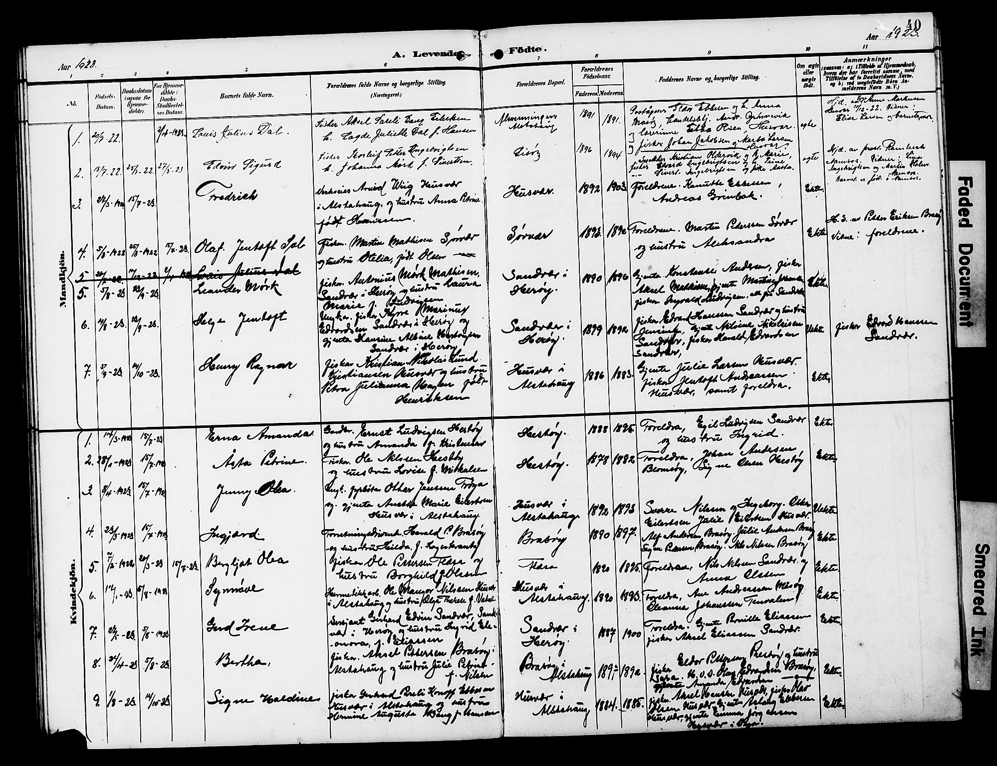 Ministerialprotokoller, klokkerbøker og fødselsregistre - Nordland, AV/SAT-A-1459/818/L0273: Klokkerbok nr. 818C01, 1893-1928, s. 40