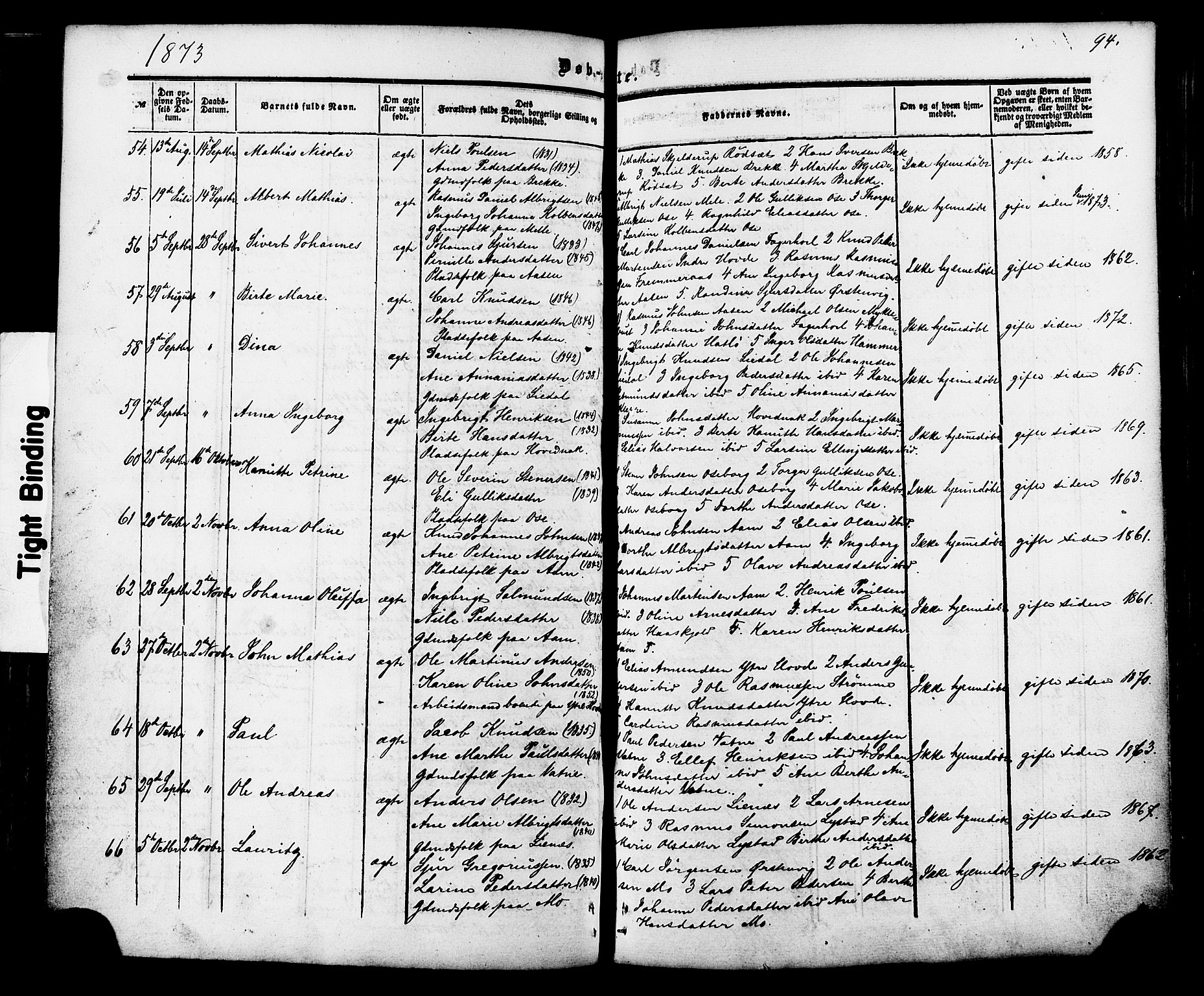 Ministerialprotokoller, klokkerbøker og fødselsregistre - Møre og Romsdal, AV/SAT-A-1454/513/L0175: Ministerialbok nr. 513A02, 1856-1877, s. 94