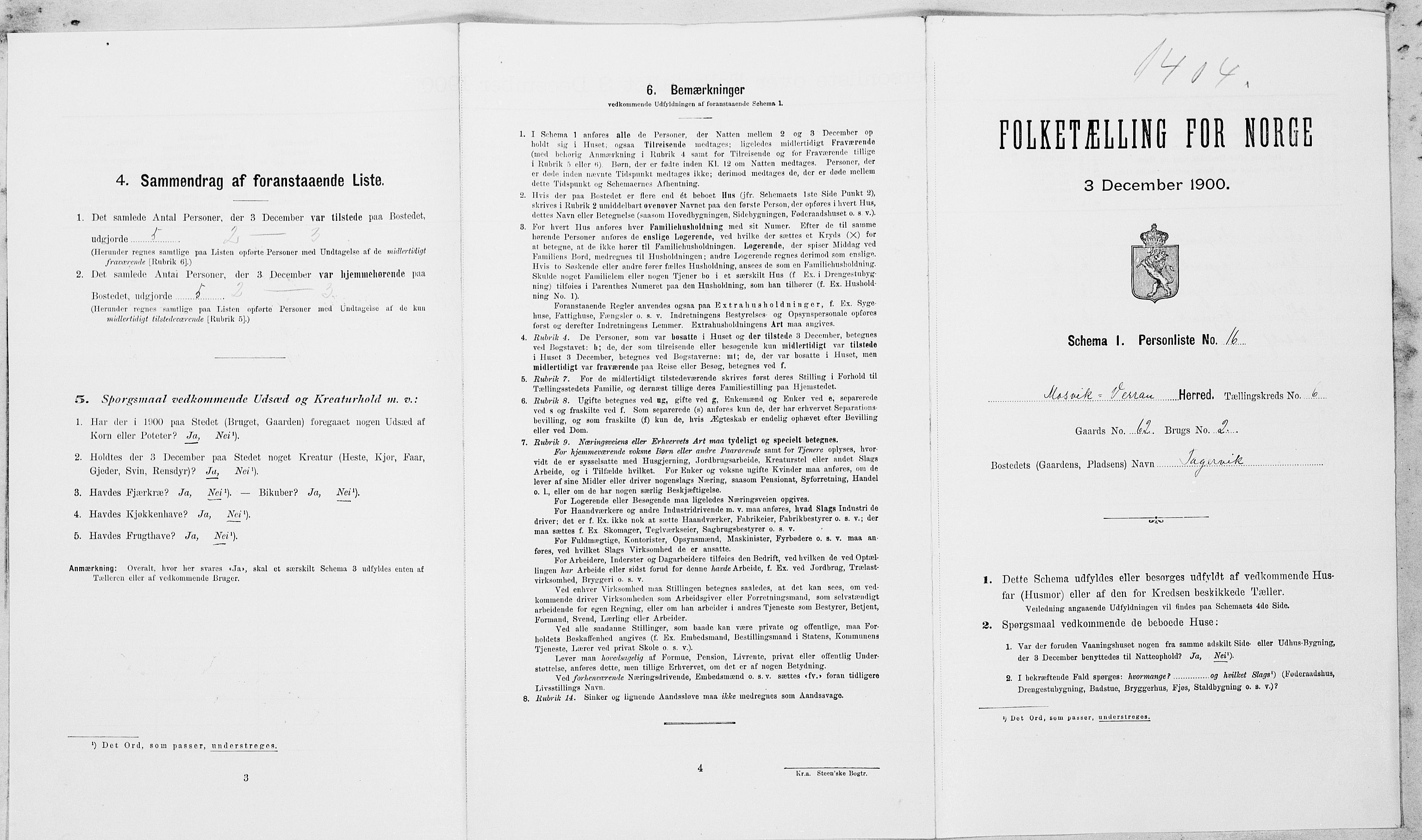 SAT, Folketelling 1900 for 1723 Mosvik og Verran herred, 1900, s. 667