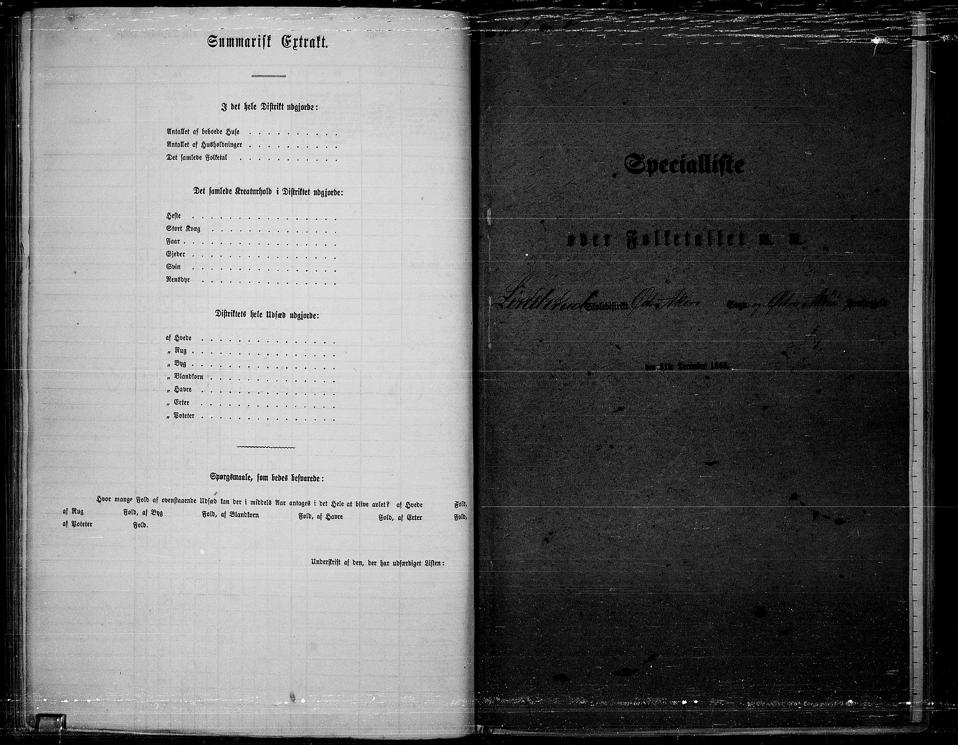 RA, Folketelling 1865 for 0218bP Østre Aker prestegjeld, 1865, s. 113