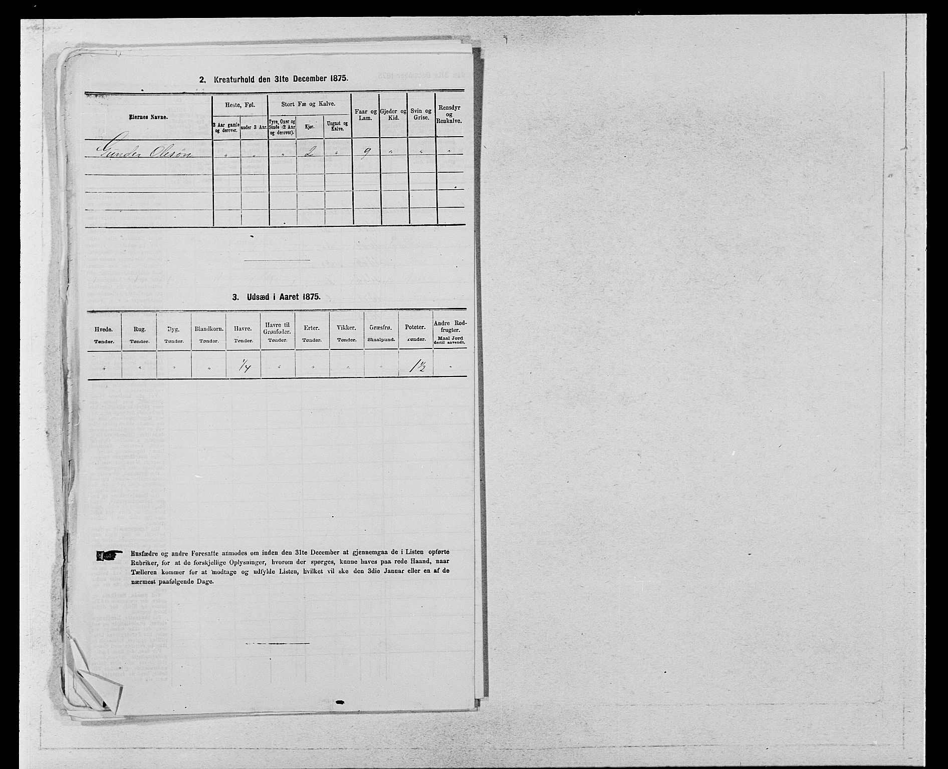 SAB, Folketelling 1875 for 1238P Vikør prestegjeld, 1875, s. 195